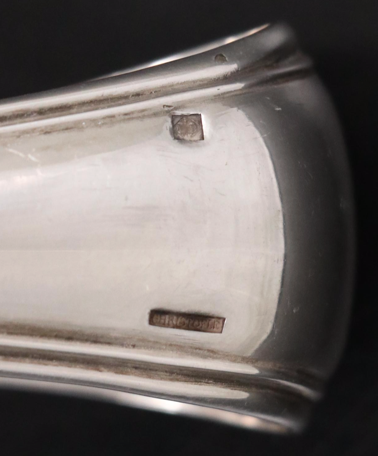 Vintage Silver Plate Christofle Tongs, Reed & Barton Gravy Boat & Tea Strainer