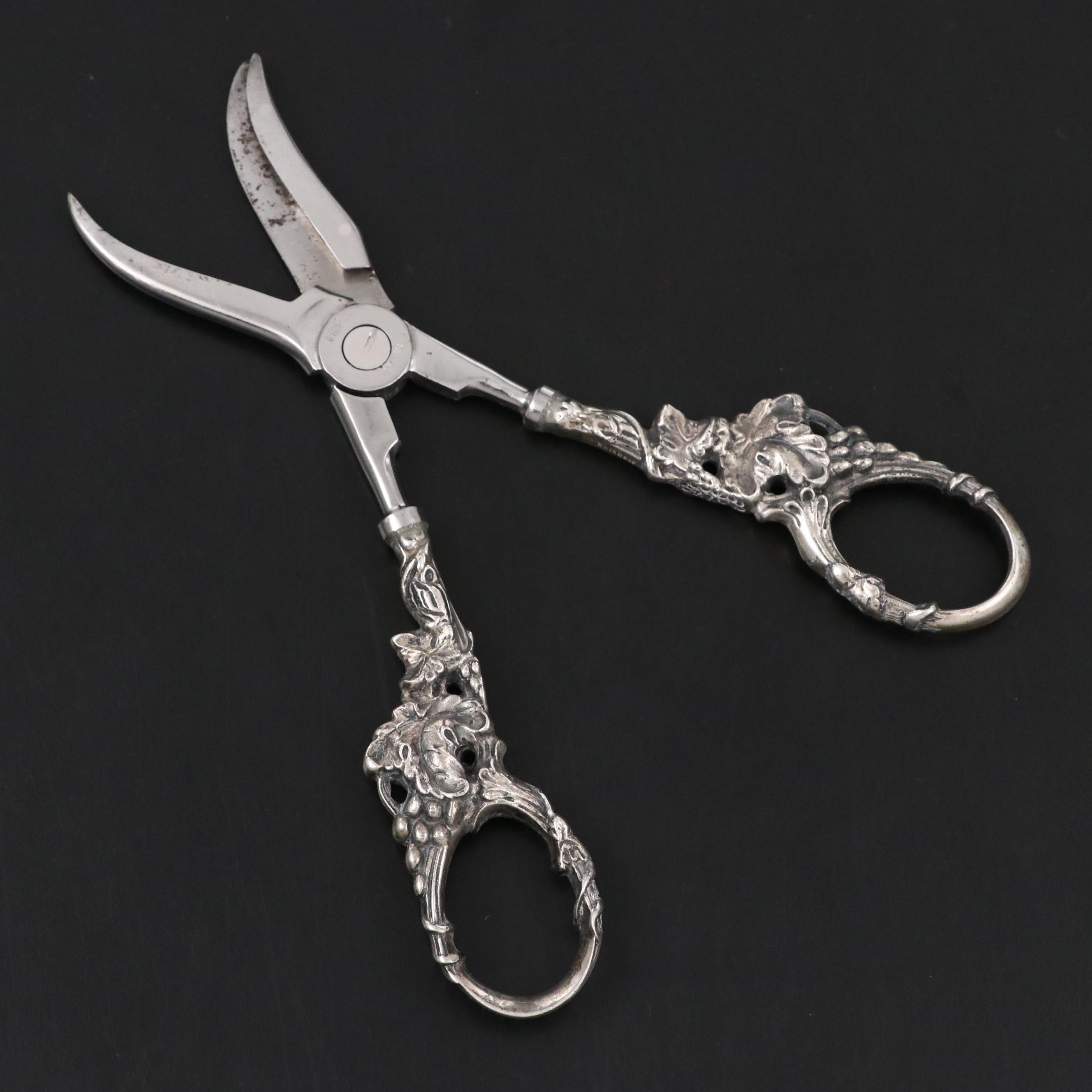Tiffany & Co. Sterling Silver Handled Grape Shears, 20th Century