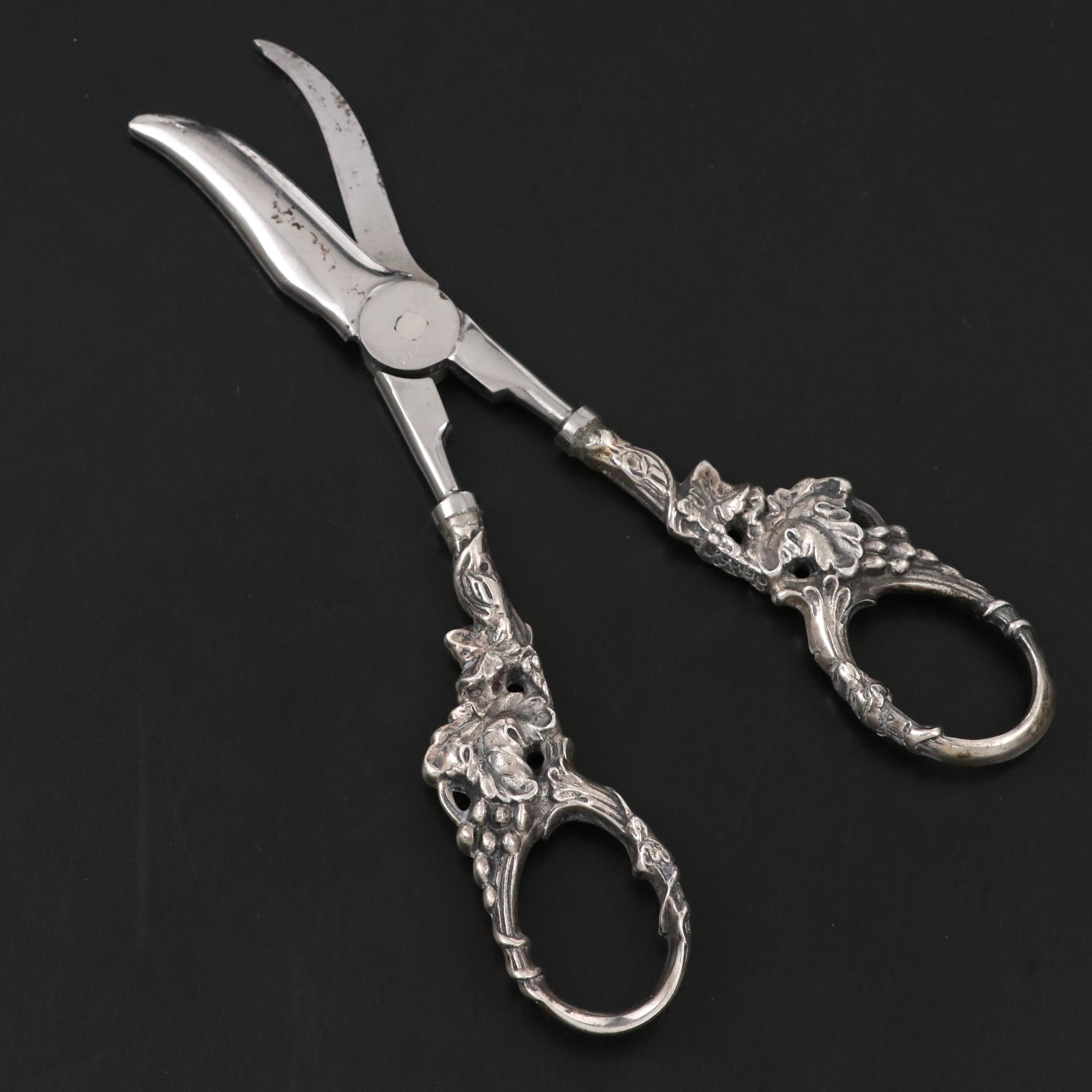Tiffany & Co. Sterling Silver Handled Grape Shears, 20th Century