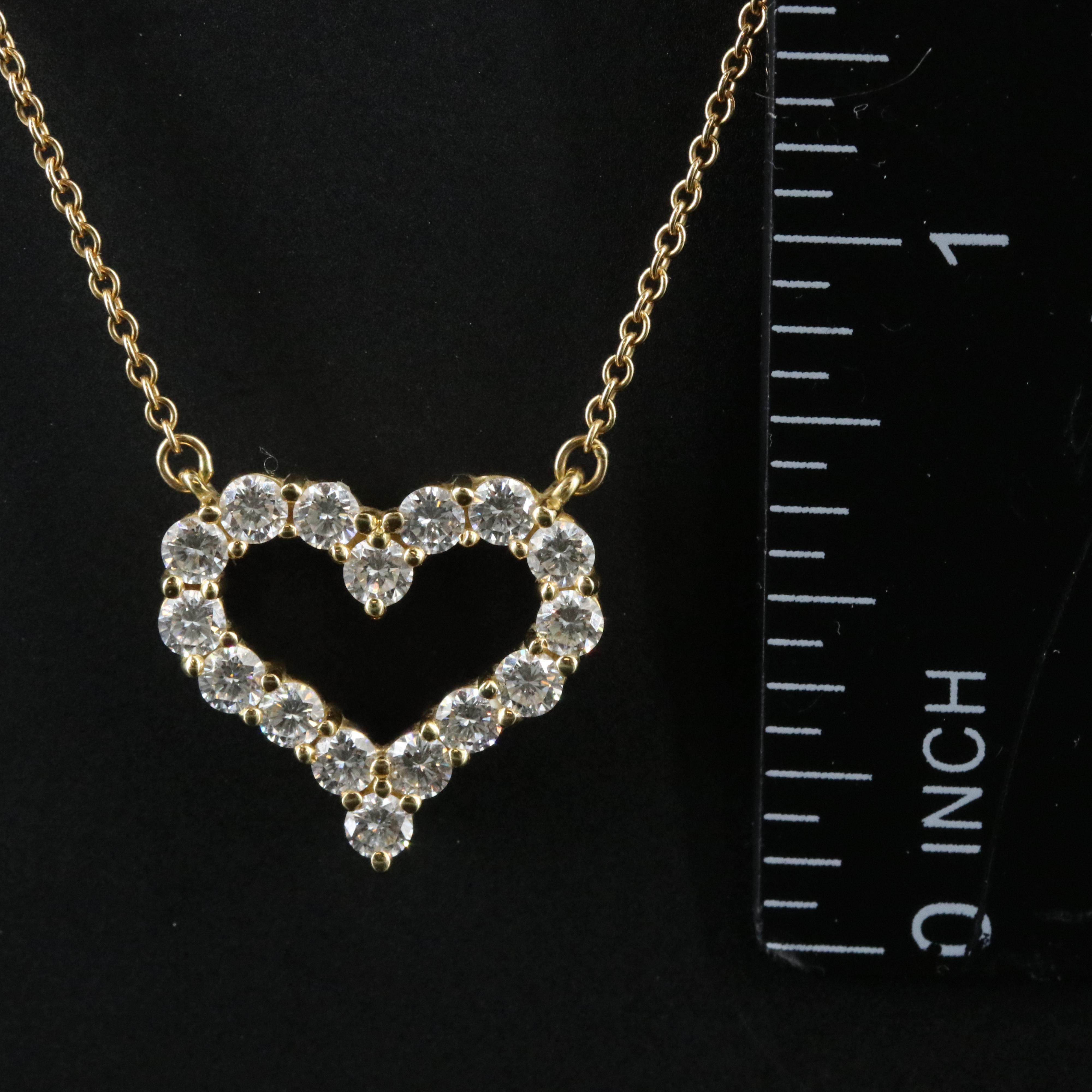 Tiffany & Co. 18K 0.76 CTW Diamond Heart Necklace