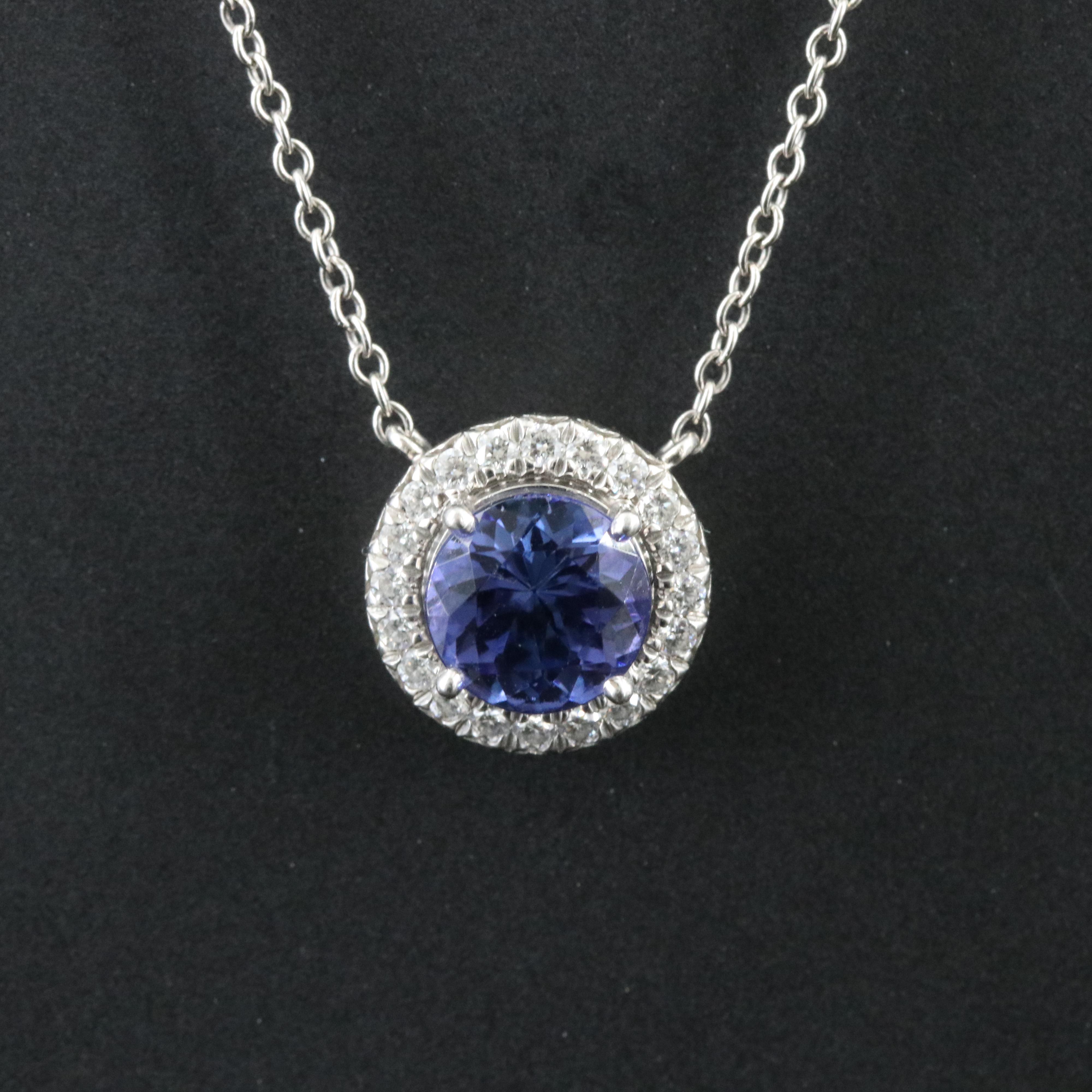 Tiffany & Co. Soleste Platinum Tanzanite and Diamond Necklace