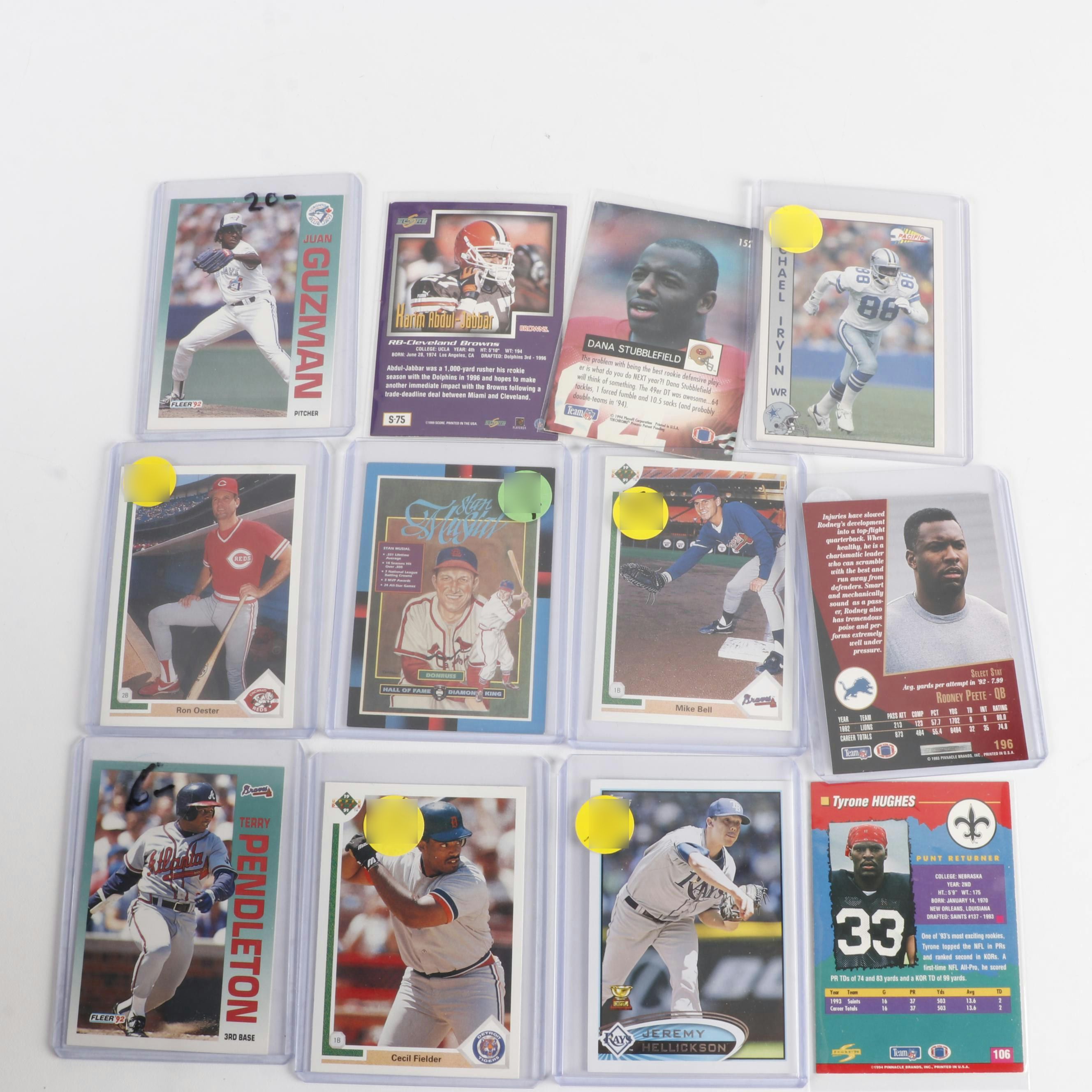 Over 160 Baseball, Basketball, and Football Cards, 1980s to 2000s