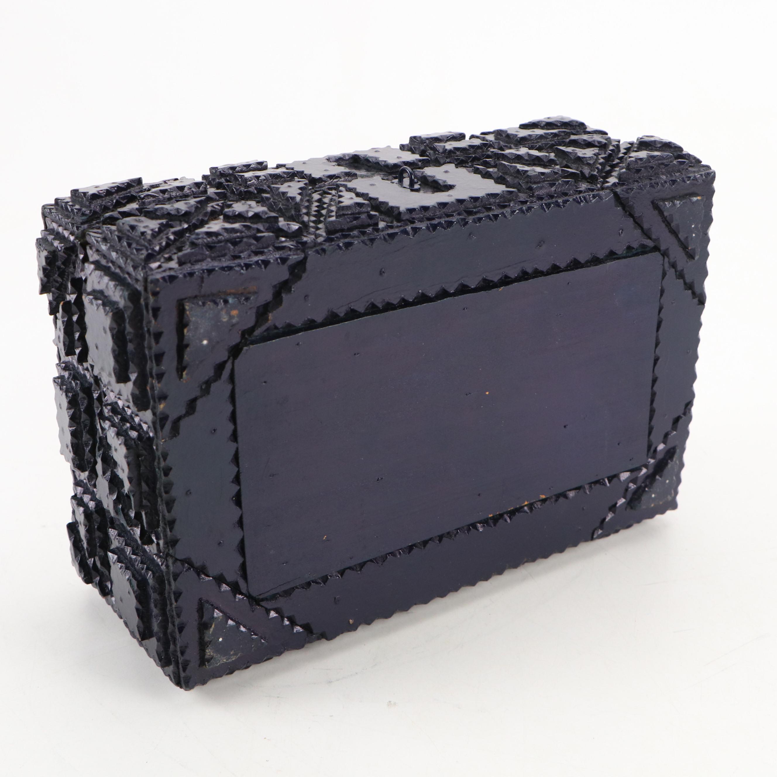 Chip-Carved Tramp Art Hinged Box, Early 20th Century