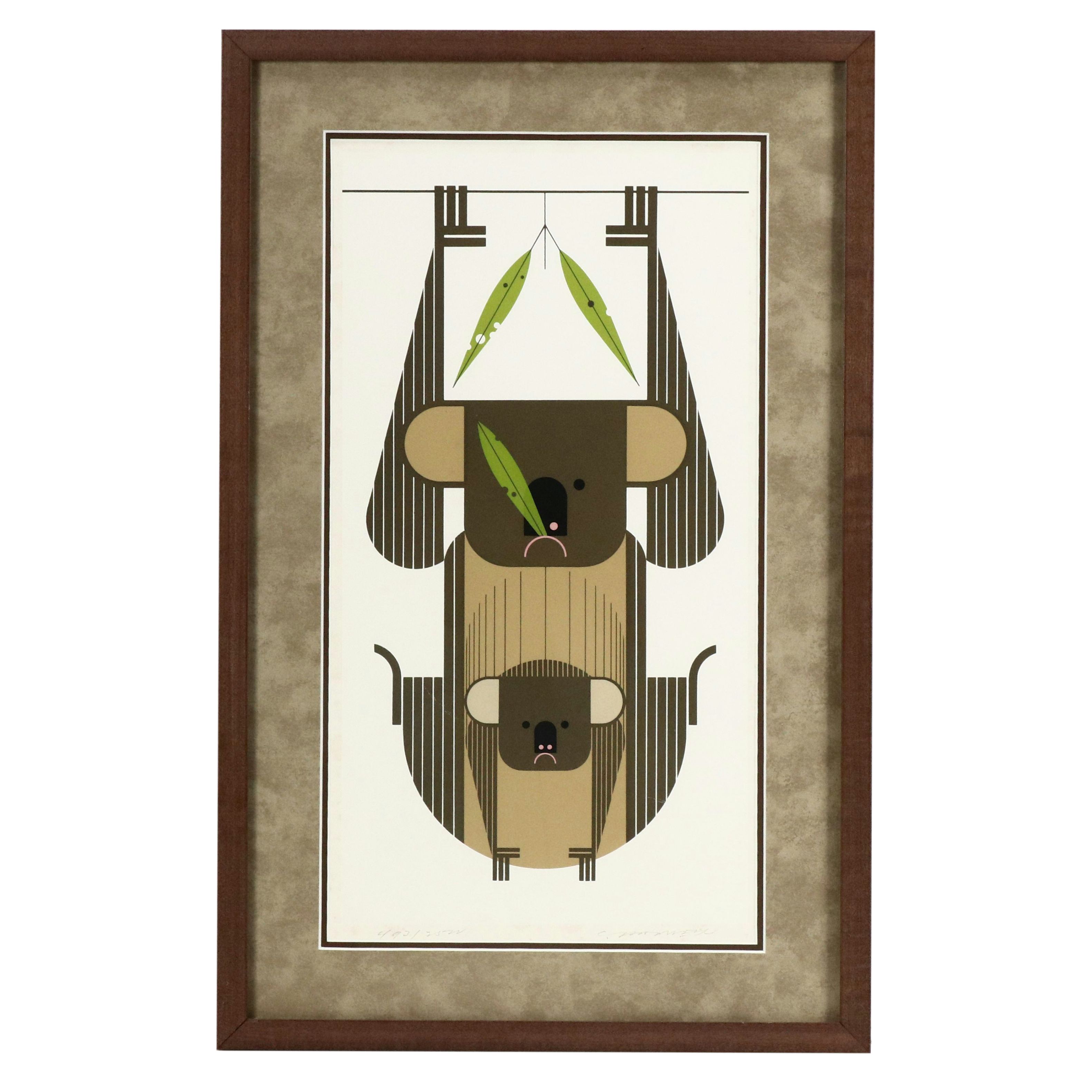 Charley Harper Serigraph "Down Under Down Under"