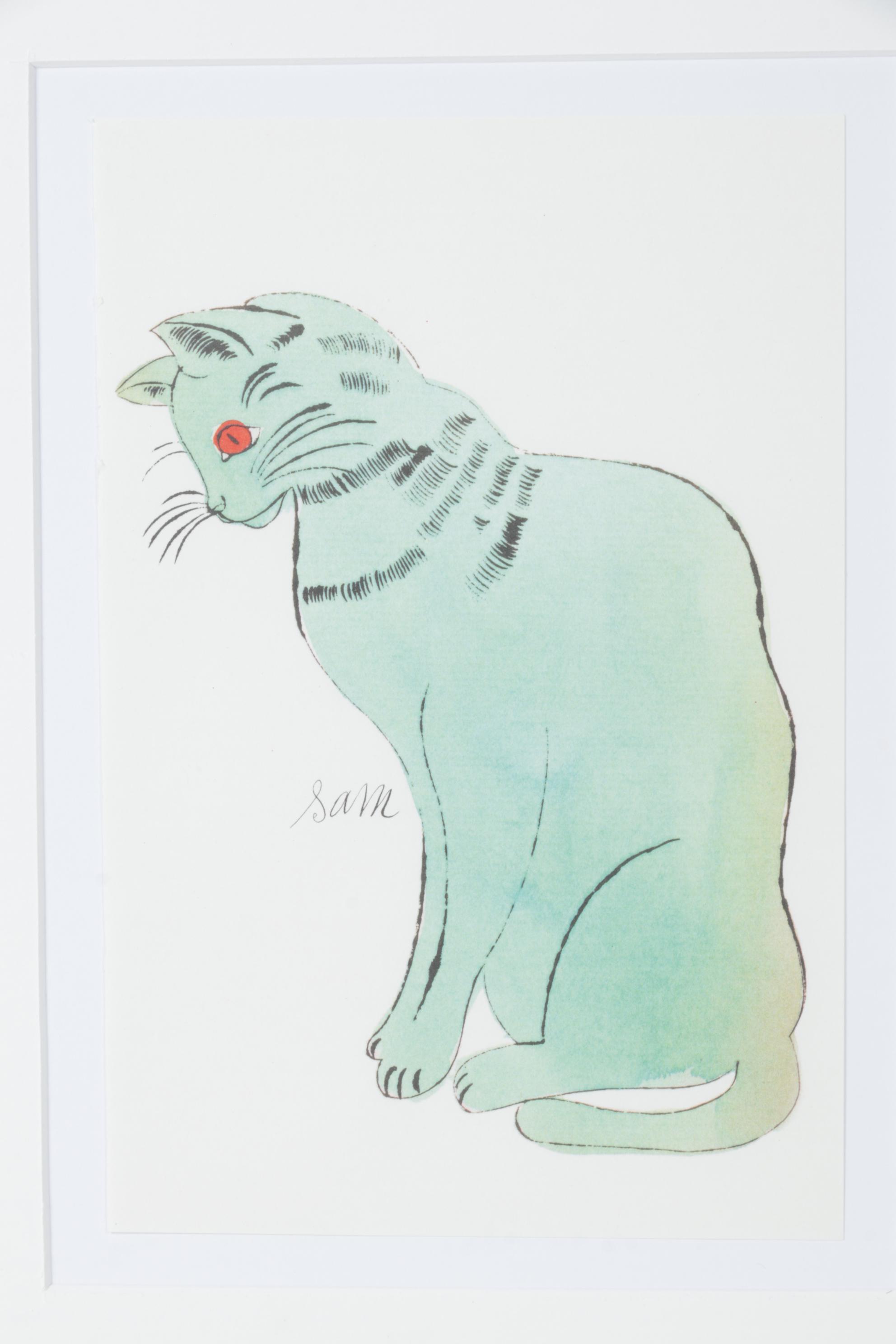Offset Lithograph After Andy Warhol From "25 Cats Named Sam and One Blue Pussy"