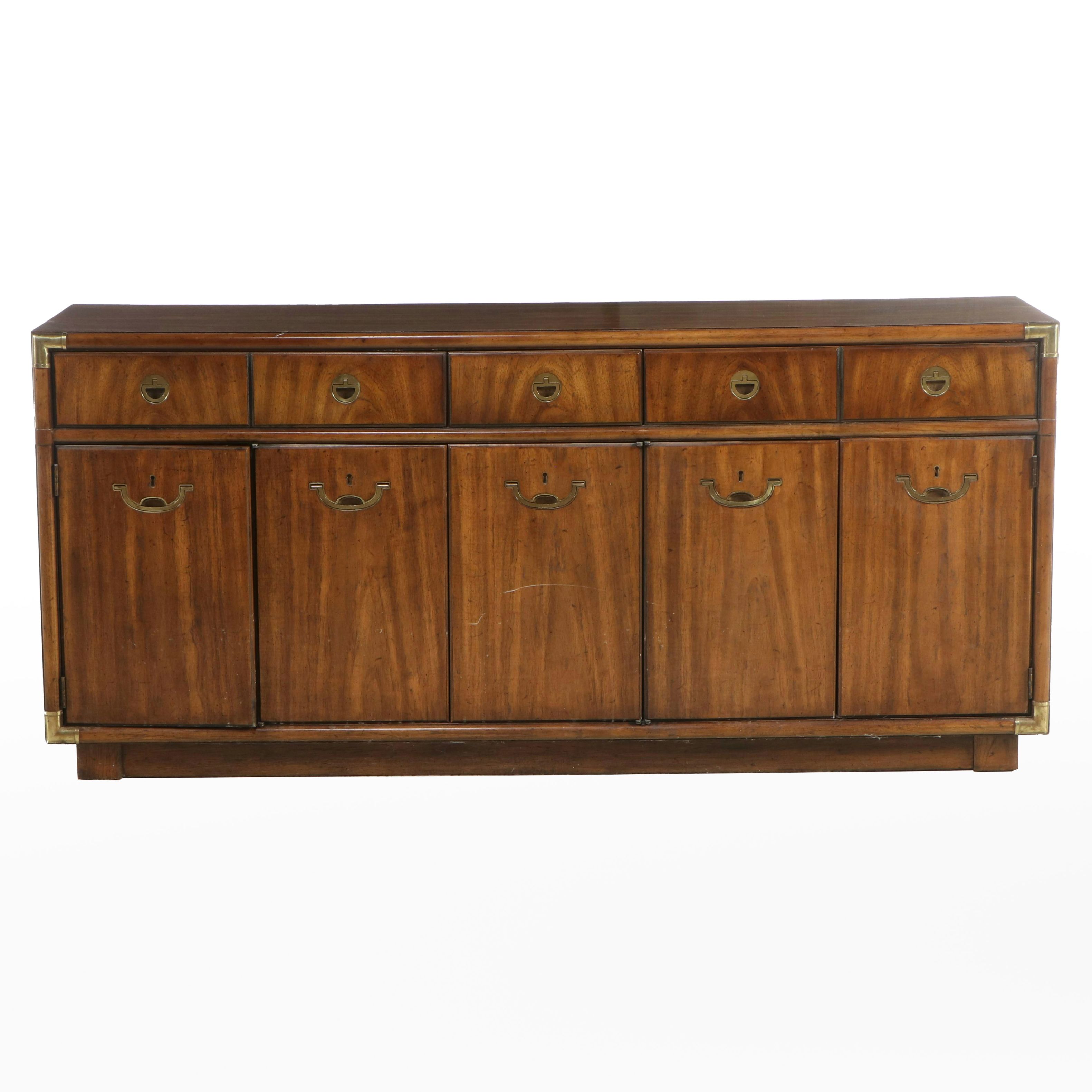 Drexel-Heritage "Accolade" Campaign Style Oak Buffet, Late 20th Century