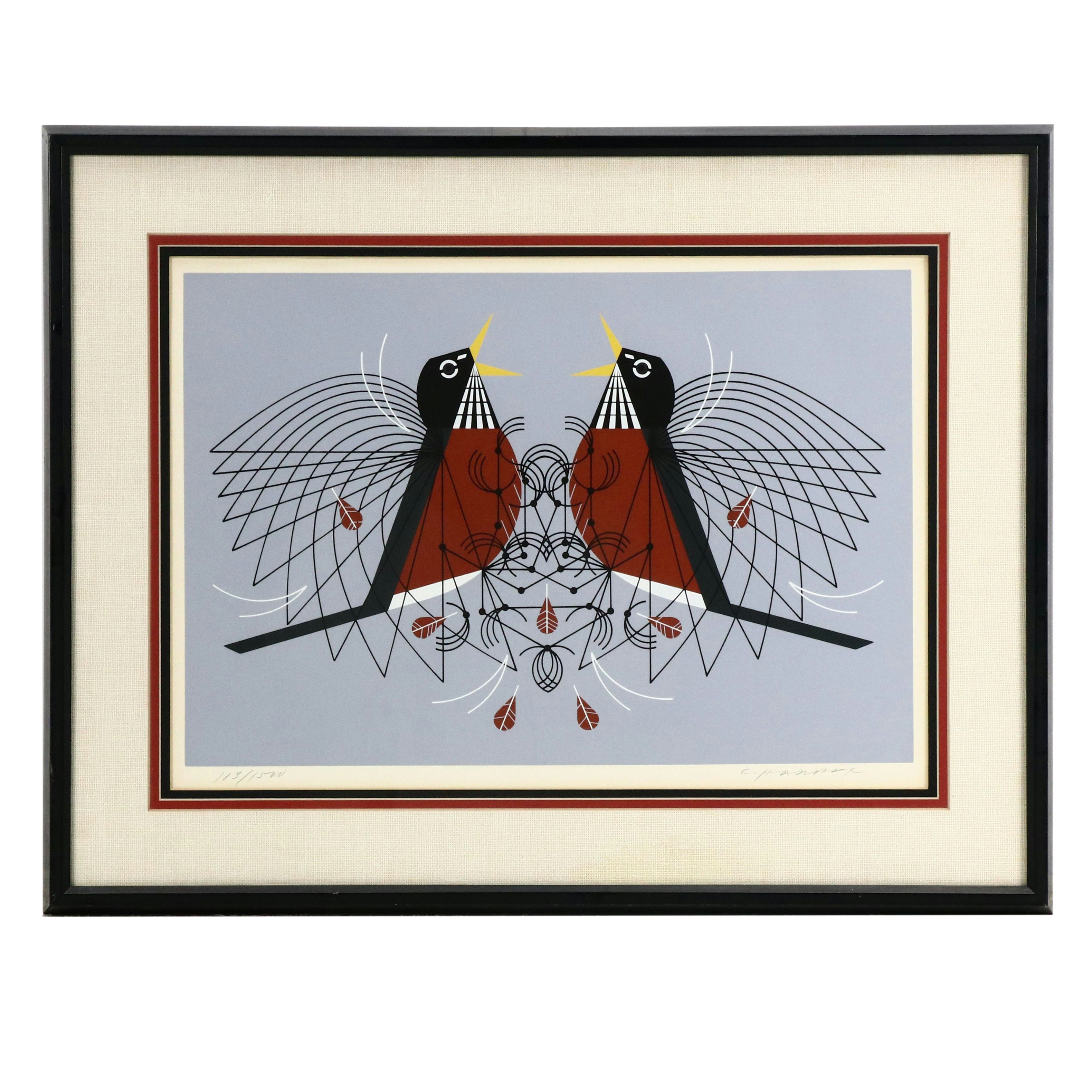 Charley Harper Serigraph "Round Robin"
