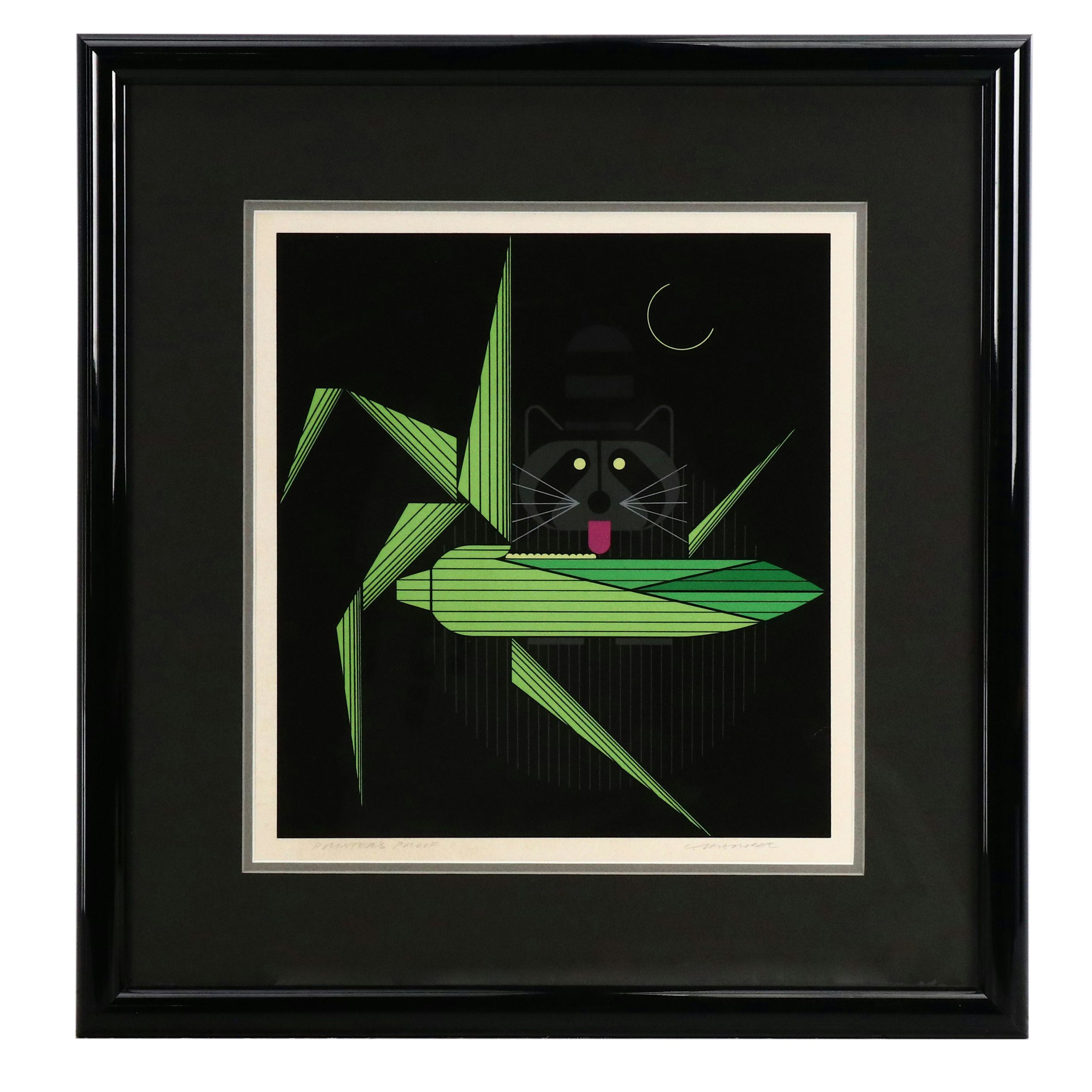 Charley Harper Serigraph "Cornprone," 1976
