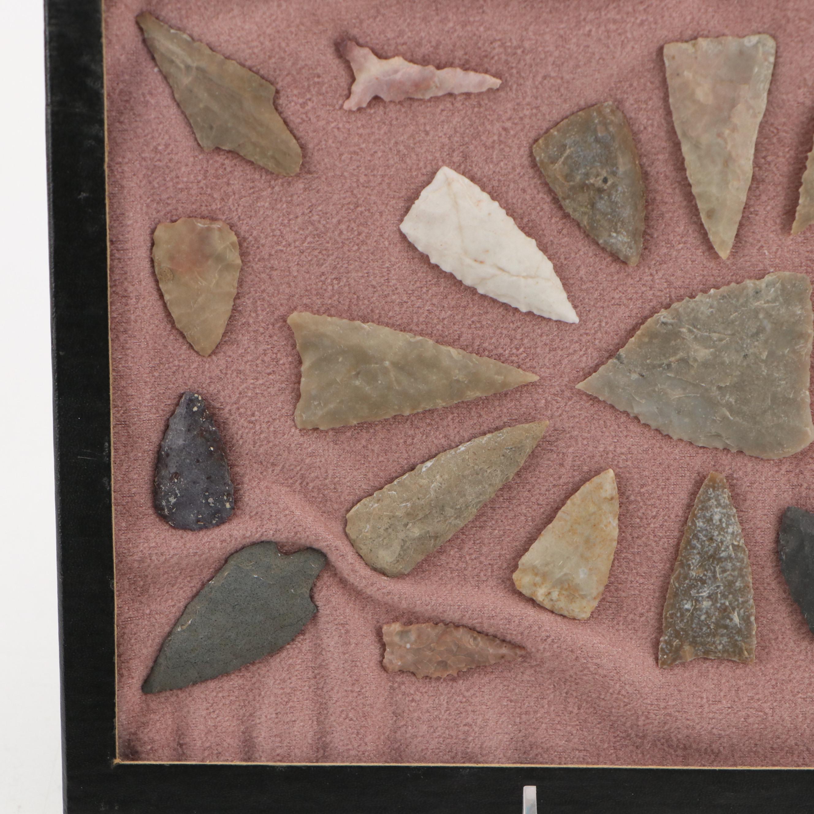 Indigenous Flint, Chert and Other Stone Arrowheads and Points