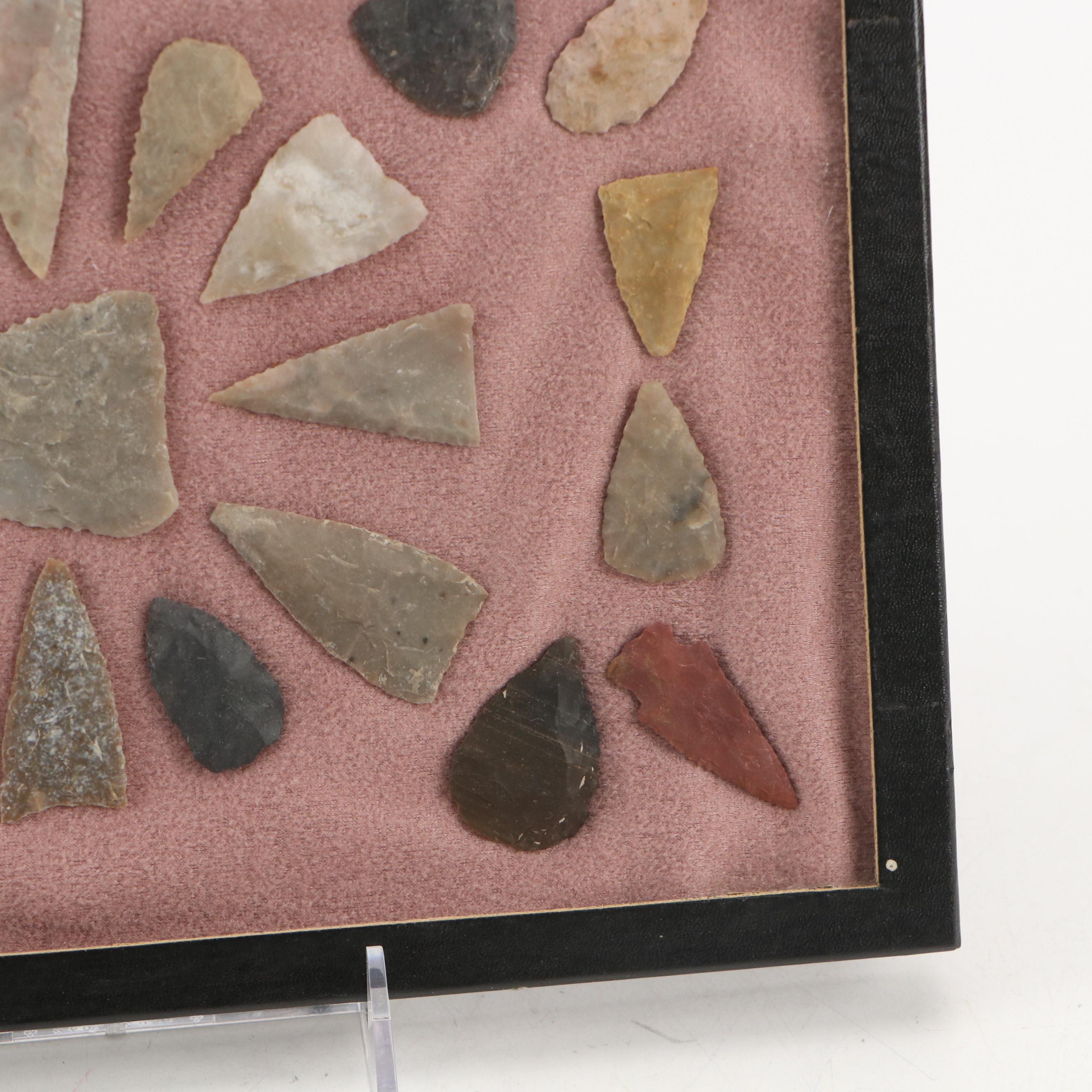 Indigenous Flint, Chert and Other Stone Arrowheads and Points
