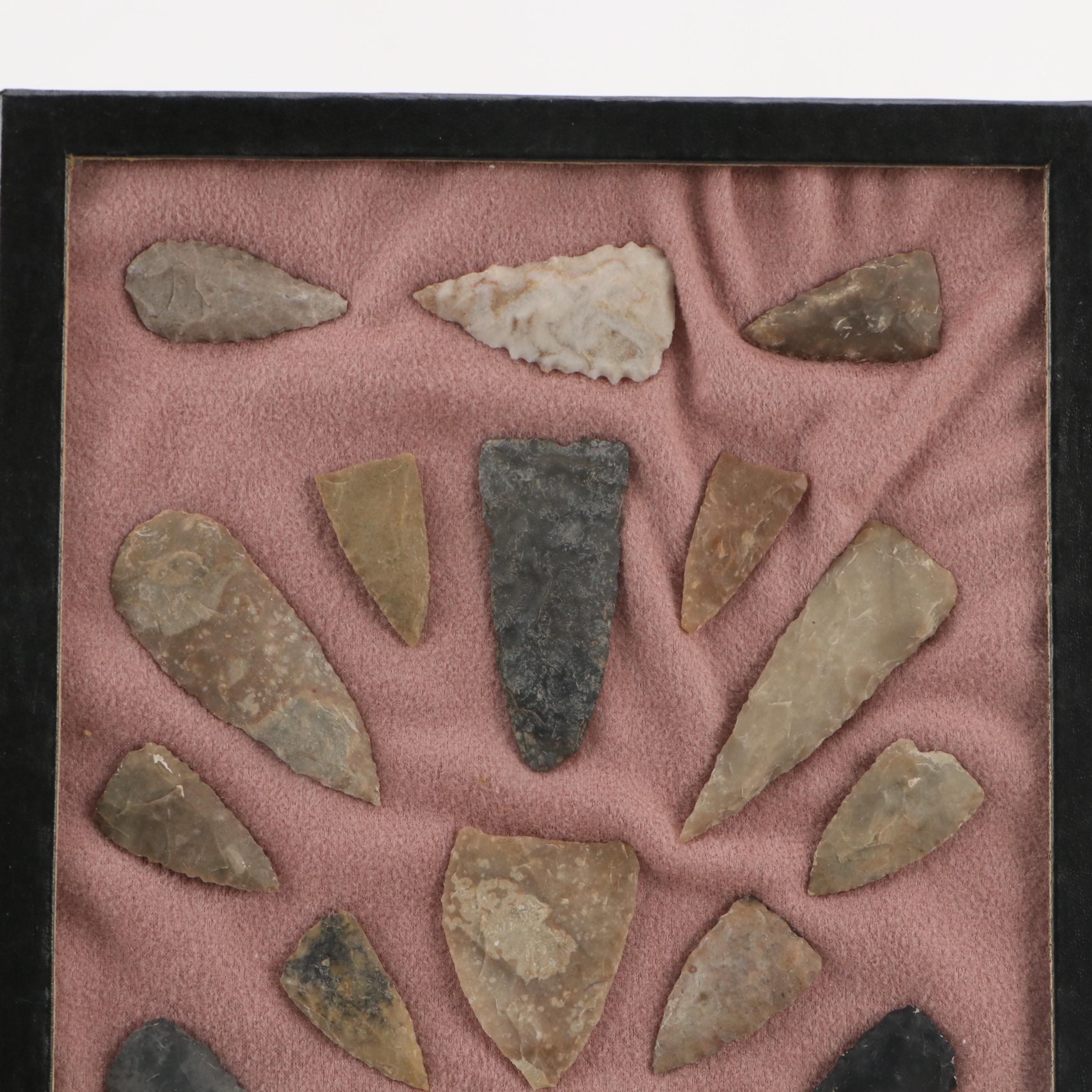 Indigenous Flint, Chert and Other Stone Arrowheads, Points and More