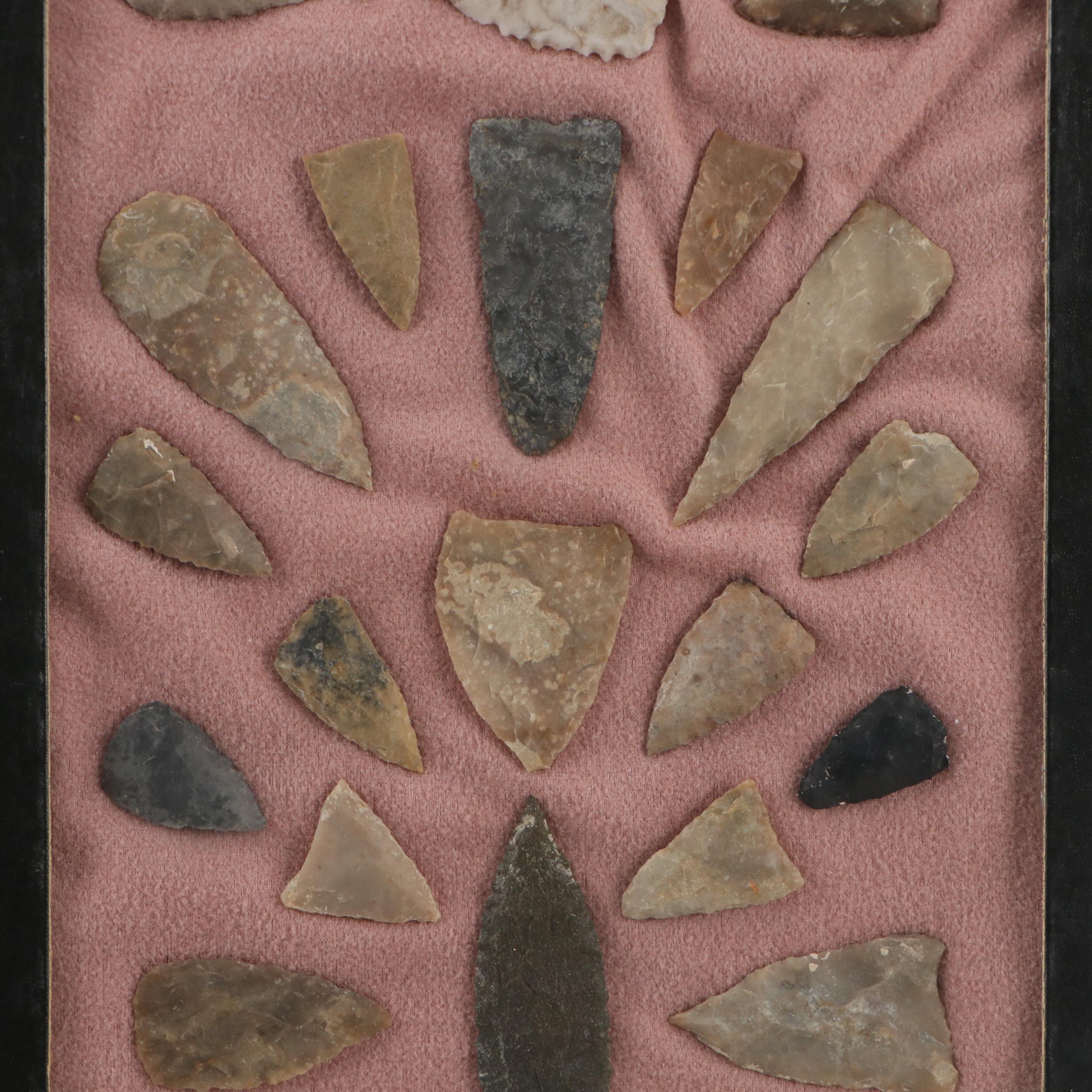 Indigenous Flint, Chert and Other Stone Arrowheads, Points and More