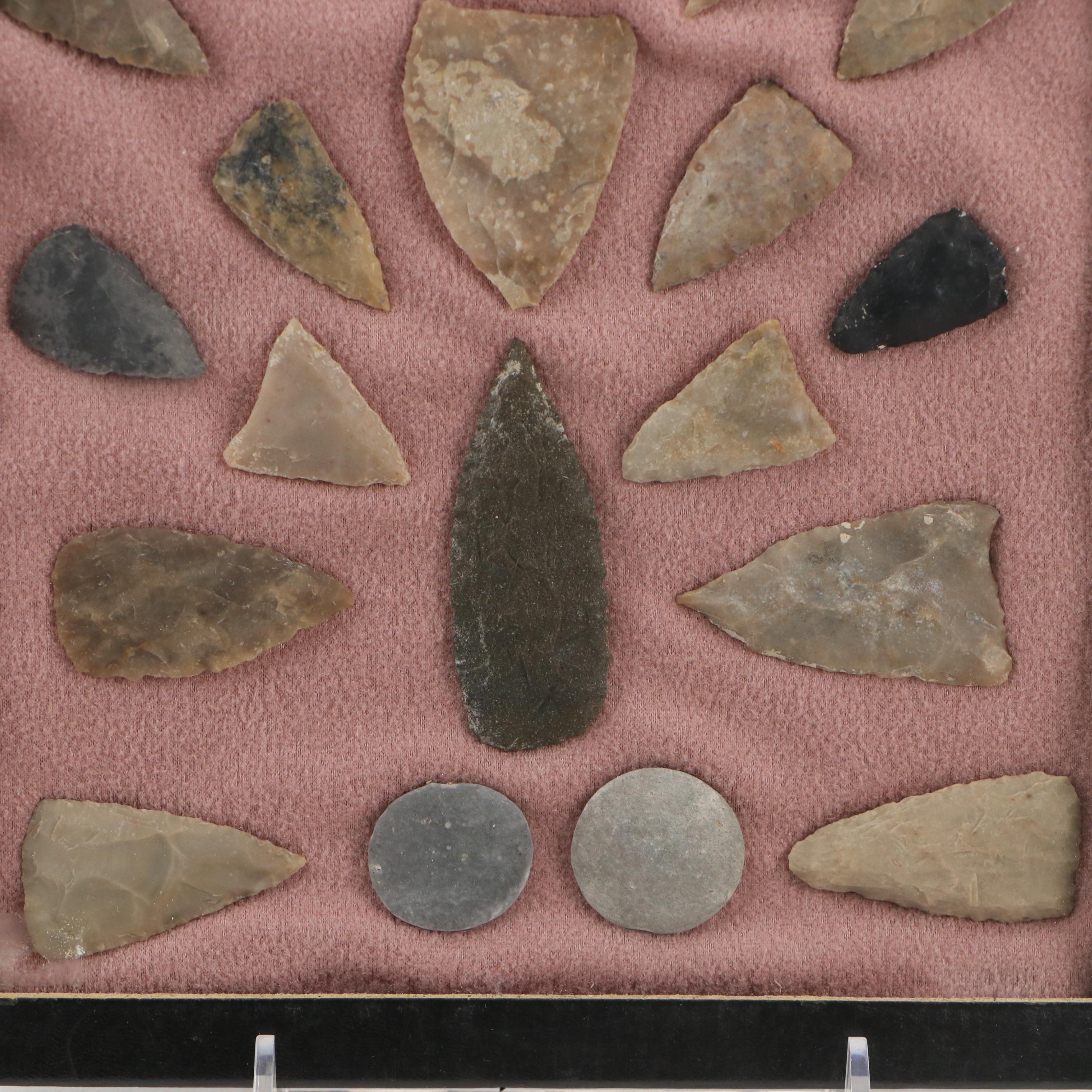 Indigenous Flint, Chert and Other Stone Arrowheads, Points and More