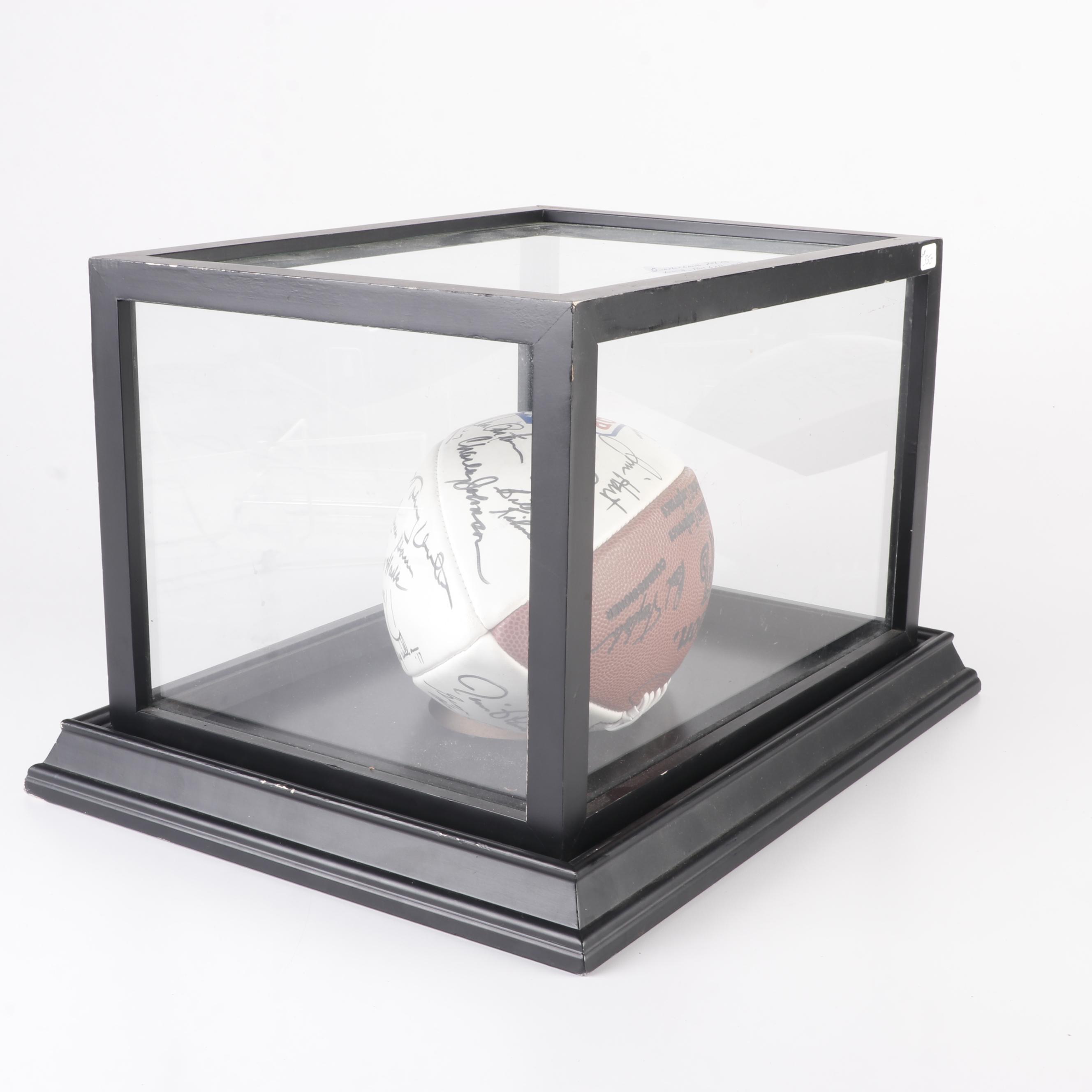 NFL Quarterback Legends Signed Football, Thirty Signatures, JSA