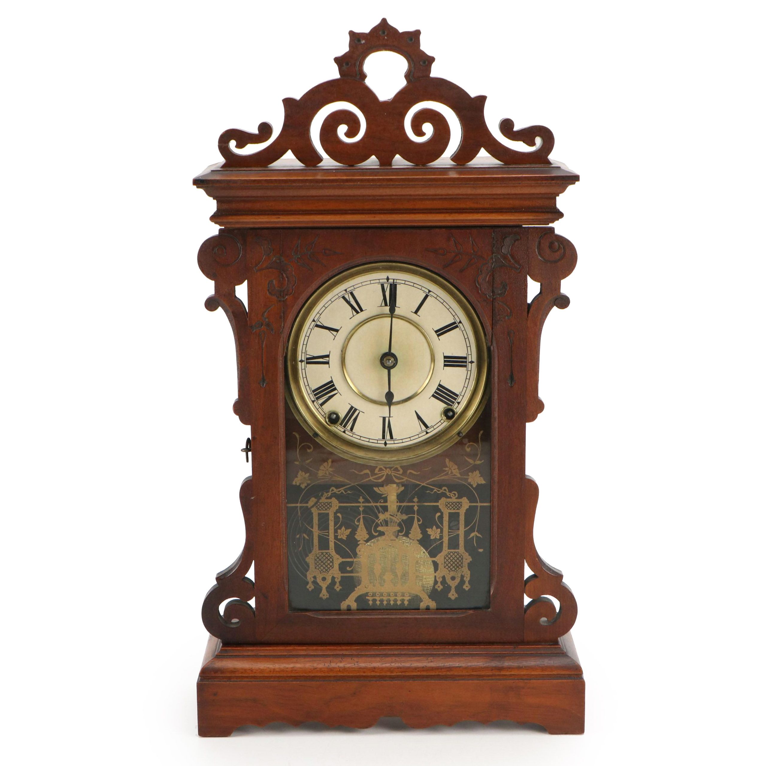 Carved Wooden Wall Clock
