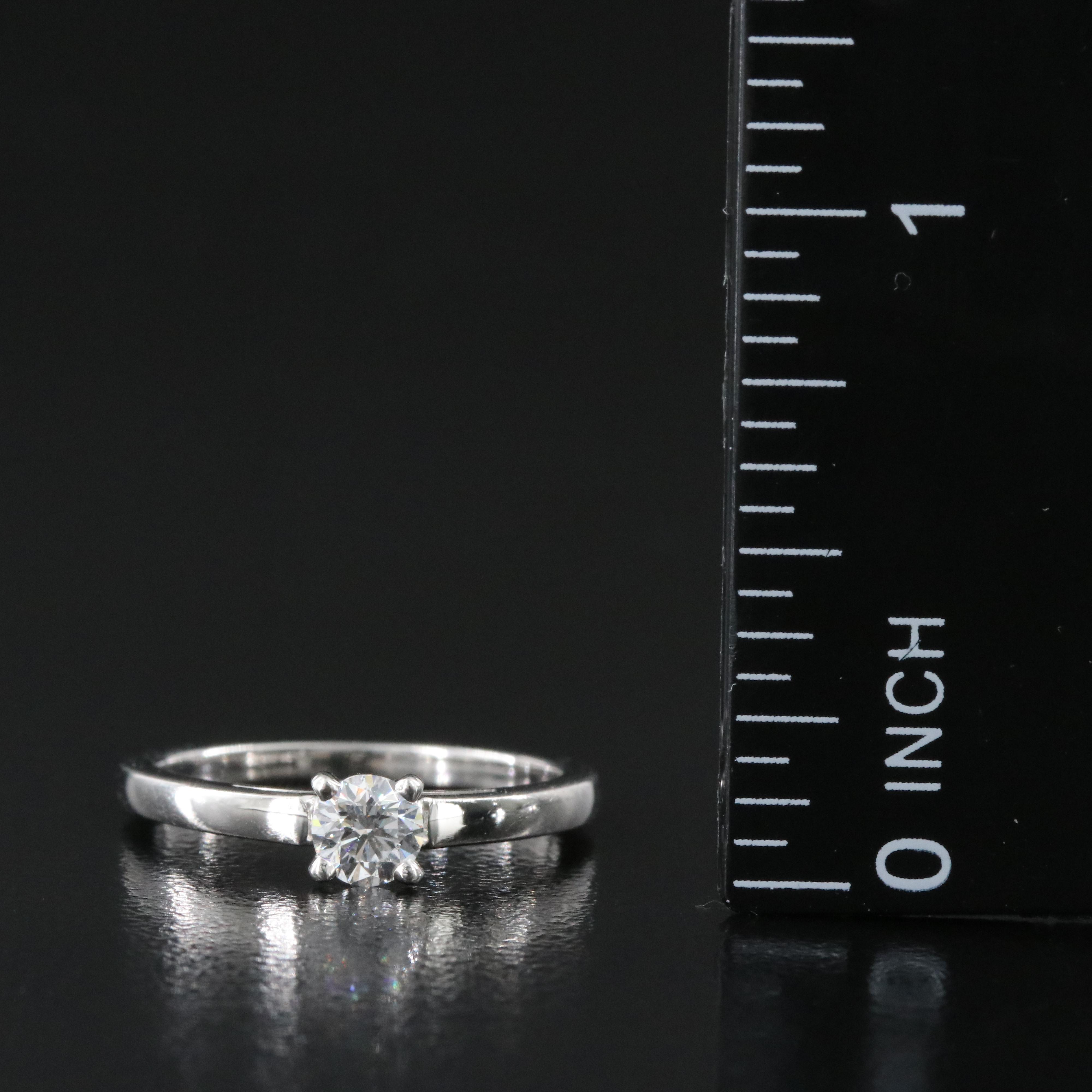 Bulgari BVLGARI Griffe Platinum 0.30 CT Diamond Solitaire Ring with GIA eReport