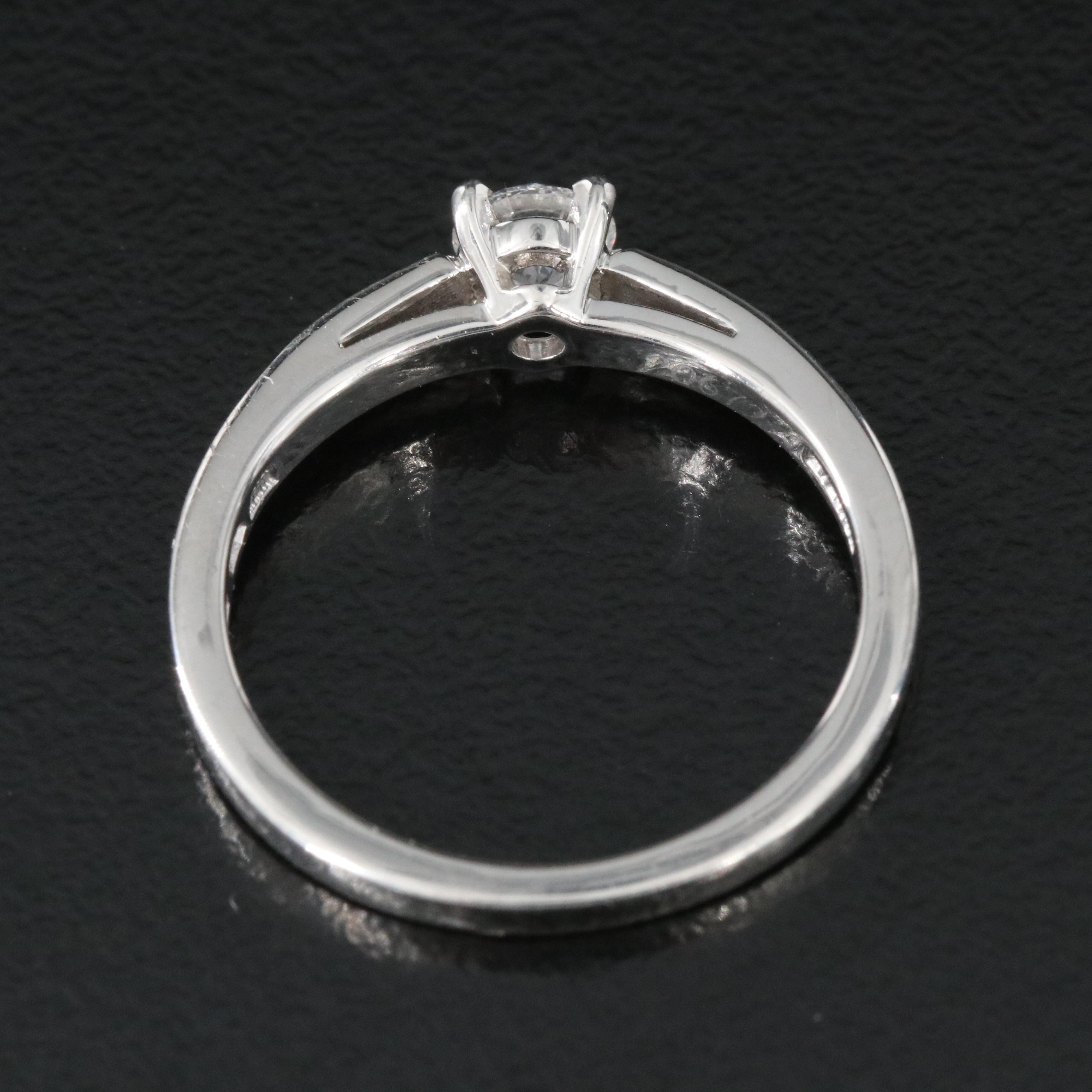 Bulgari BVLGARI Griffe Platinum 0.30 CT Diamond Solitaire Ring with GIA eReport