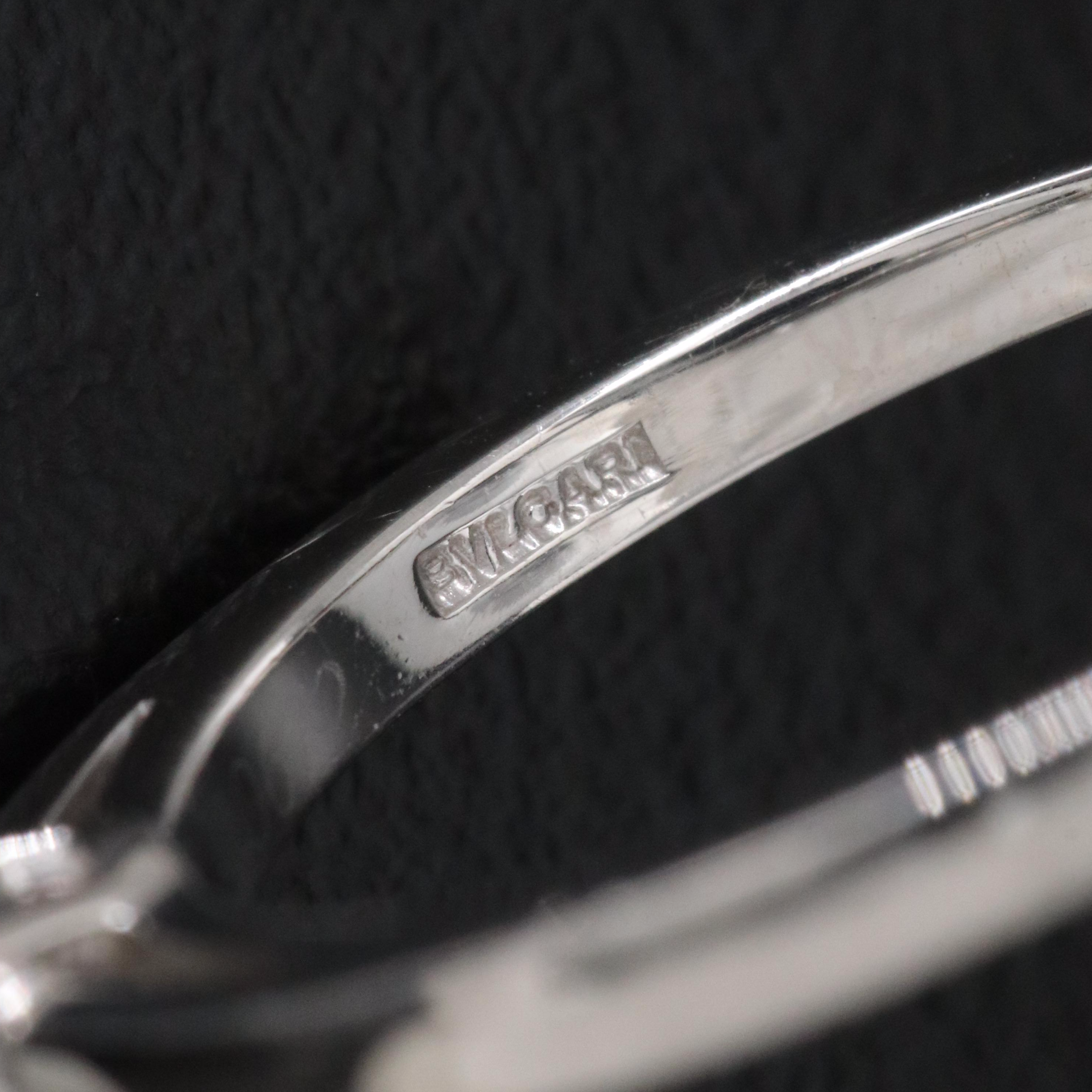 Bulgari BVLGARI Griffe Platinum 0.30 CT Diamond Solitaire Ring with GIA eReport