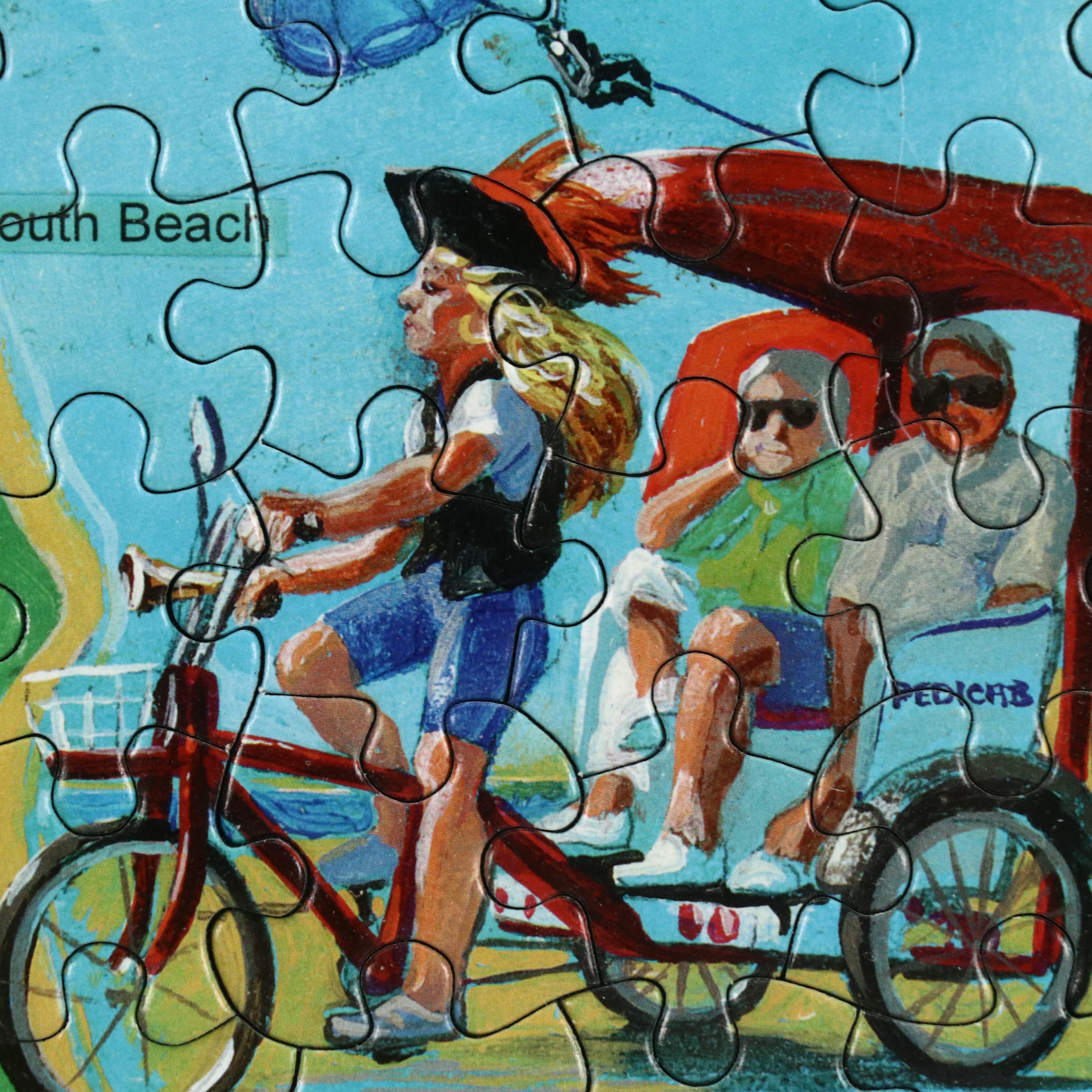 "Key West: The Conch Republic" Visitor's Map Inspired Framed Jigsaw Puzzle