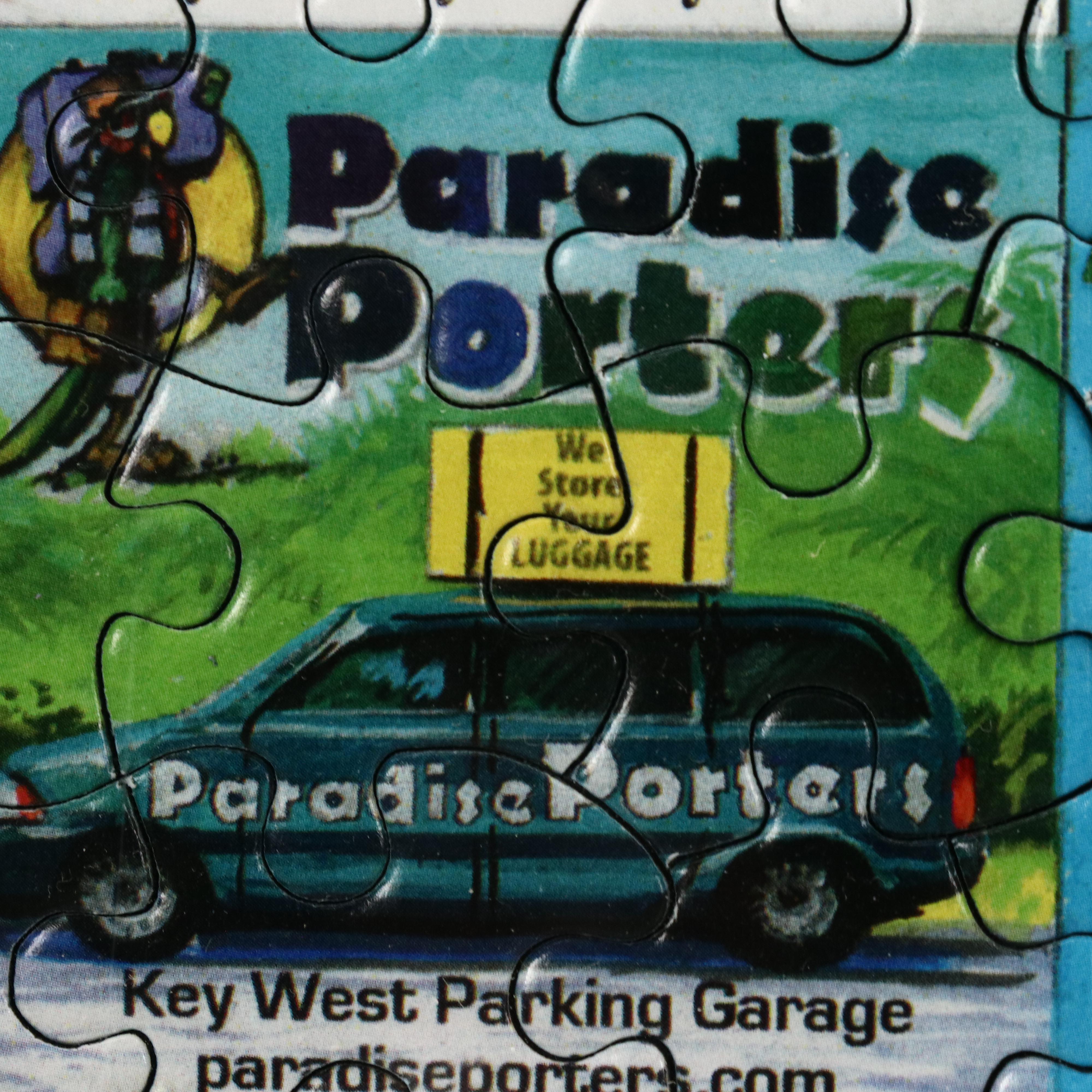 "Key West: The Conch Republic" Visitor's Map Inspired Framed Jigsaw Puzzle