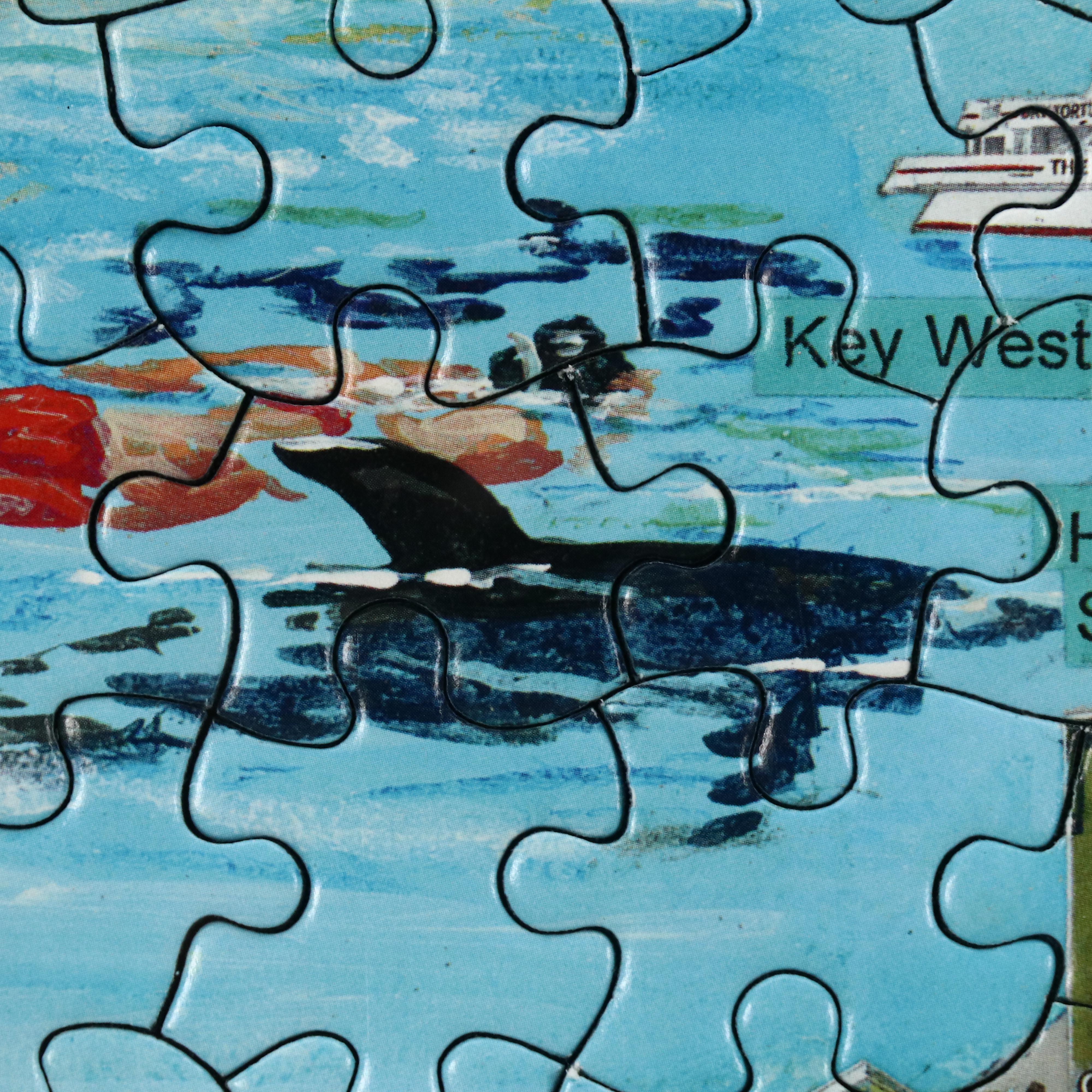 "Key West: The Conch Republic" Visitor's Map Inspired Framed Jigsaw Puzzle