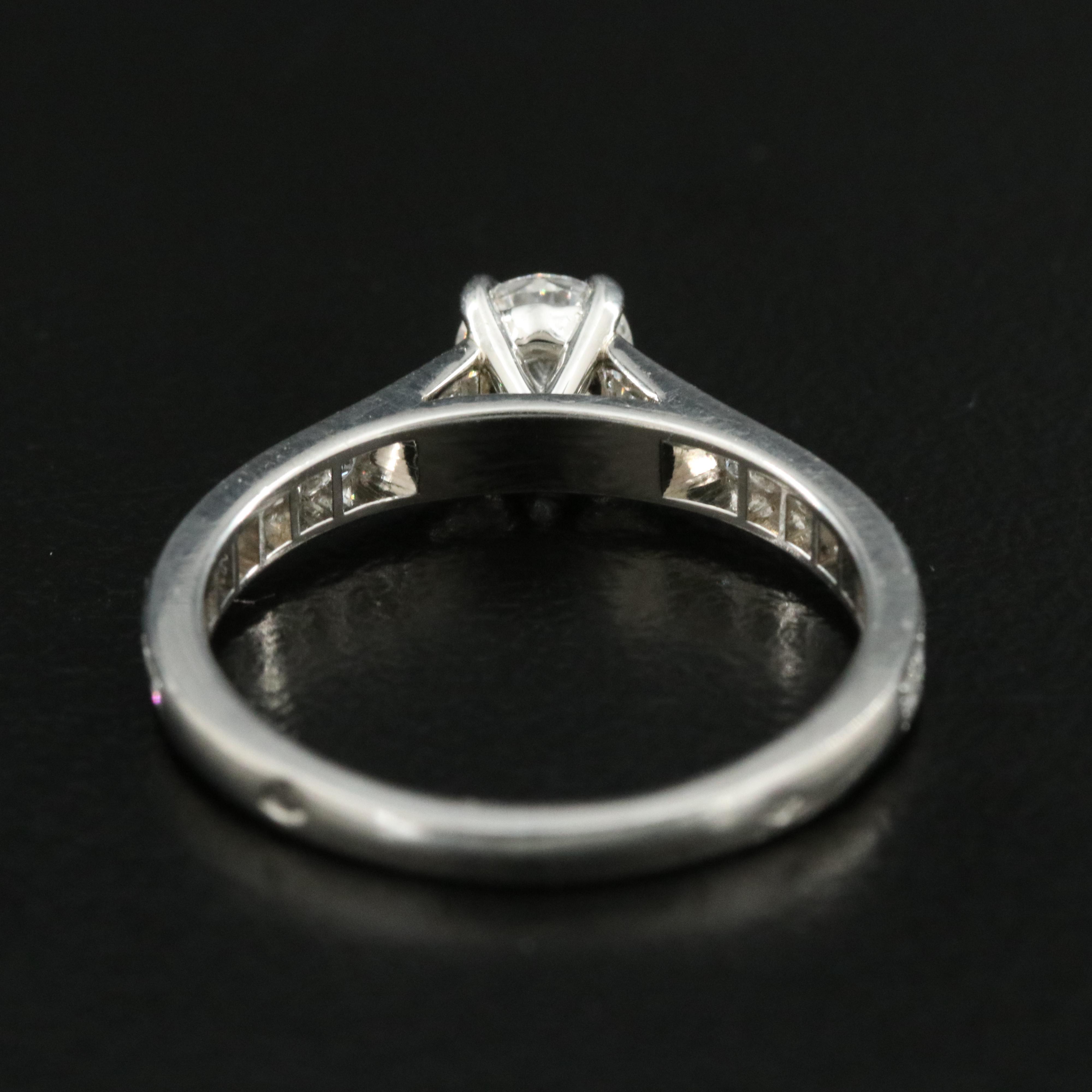 Van Cleef & Arpels Platinum 0.57 CTW Ring with GIA eReport for Center Diamond