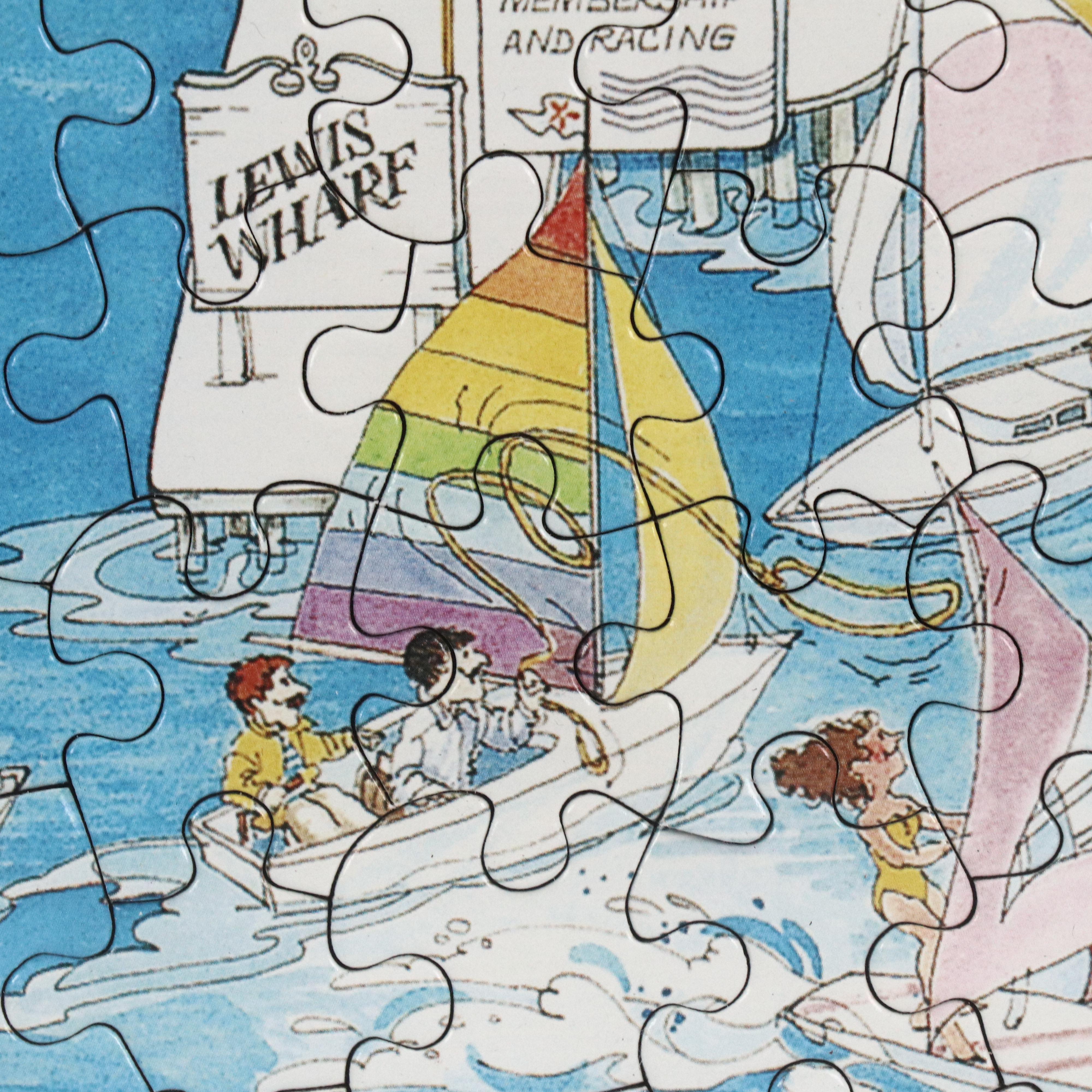 "Boston Waterfront and Faneuil Hall Marketplace" Framed Jigsaw Puzzle