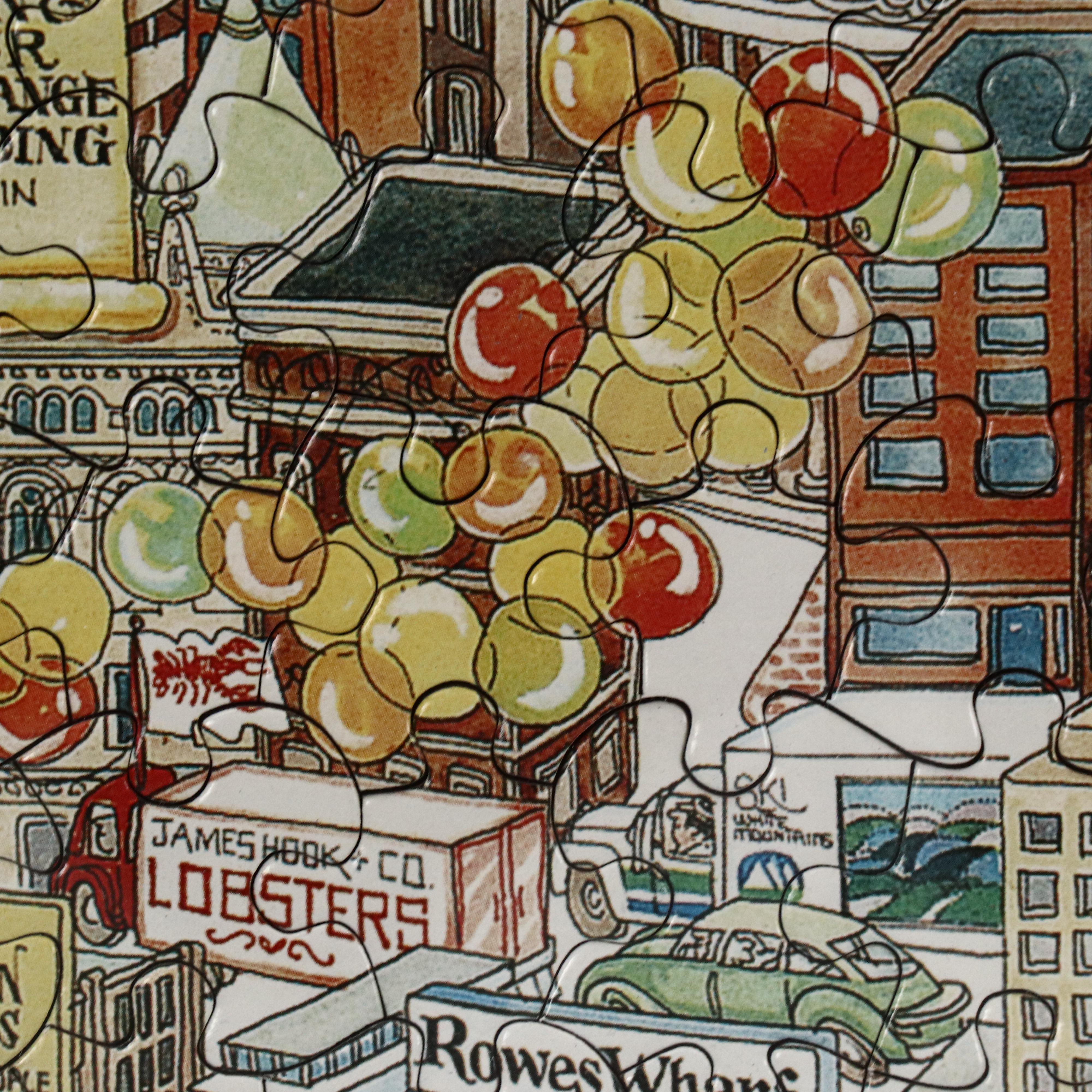 "Boston Waterfront and Faneuil Hall Marketplace" Framed Jigsaw Puzzle