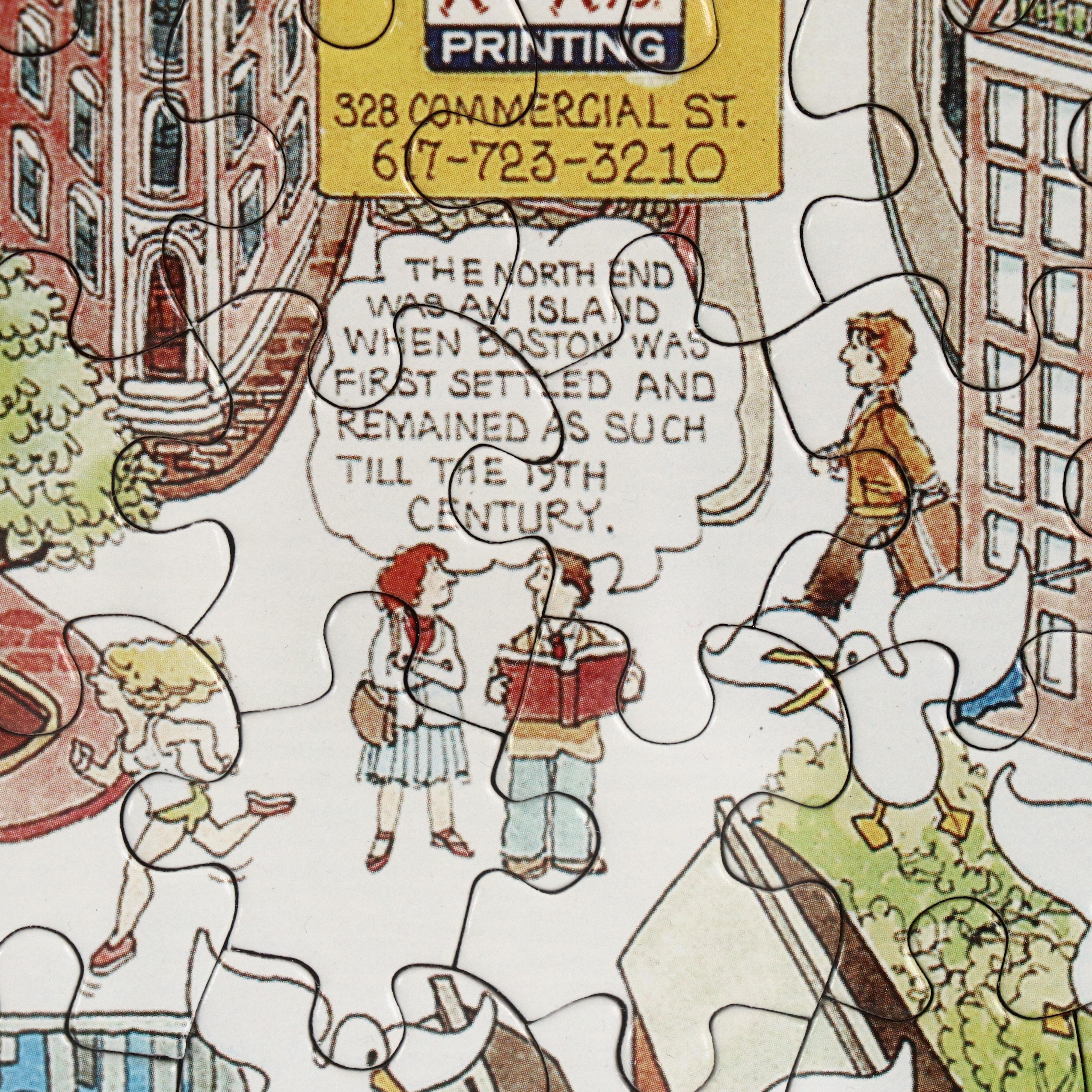 "Boston Waterfront and Faneuil Hall Marketplace" Framed Jigsaw Puzzle