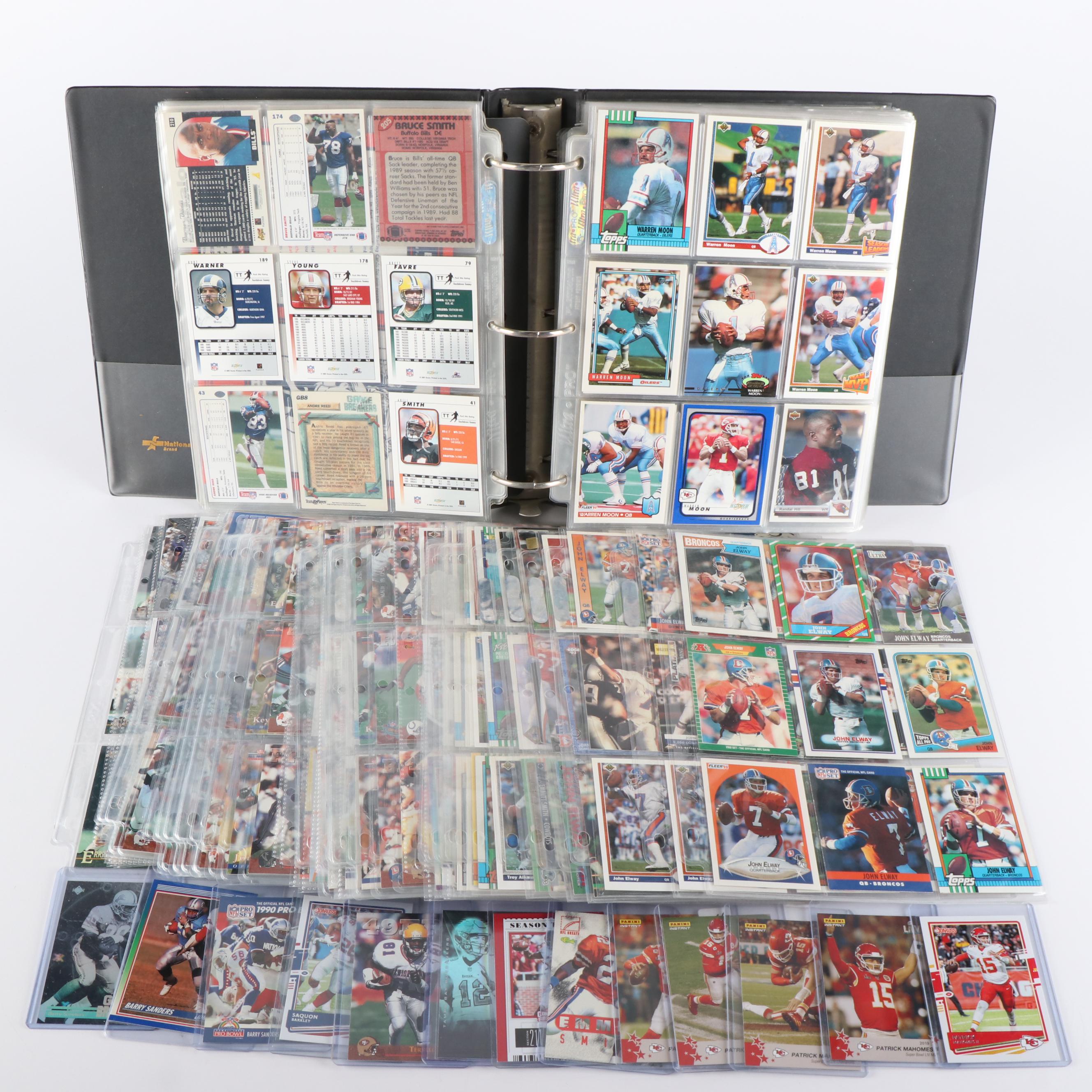 500+ Card Lot Includes Mahomes, Brady, Montana, Sanders, Elway, and E.Smith