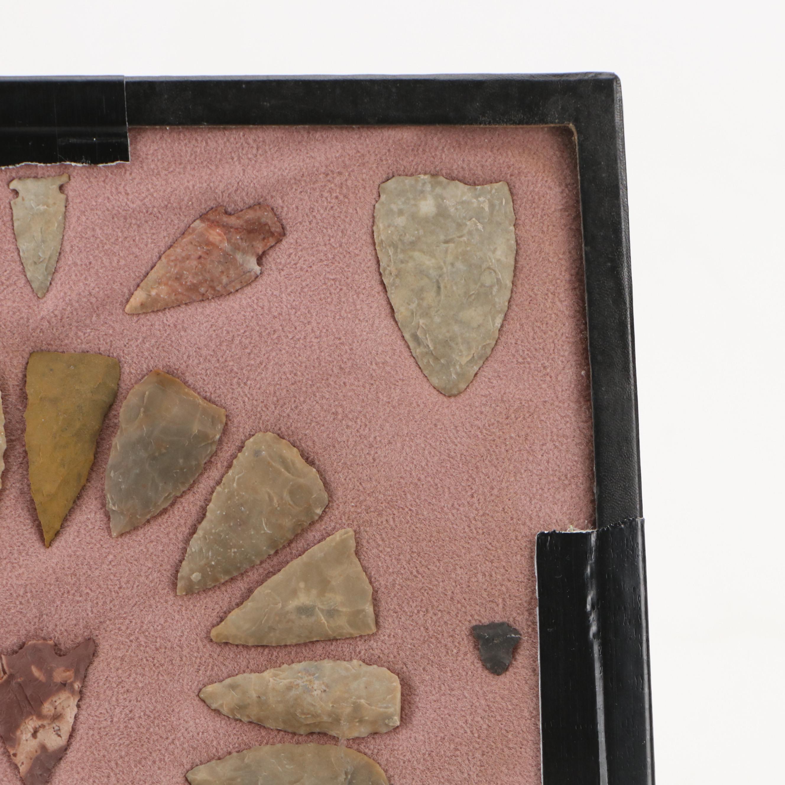 Indigenous Flint, Chert and Other Stone Arrowheads and Points