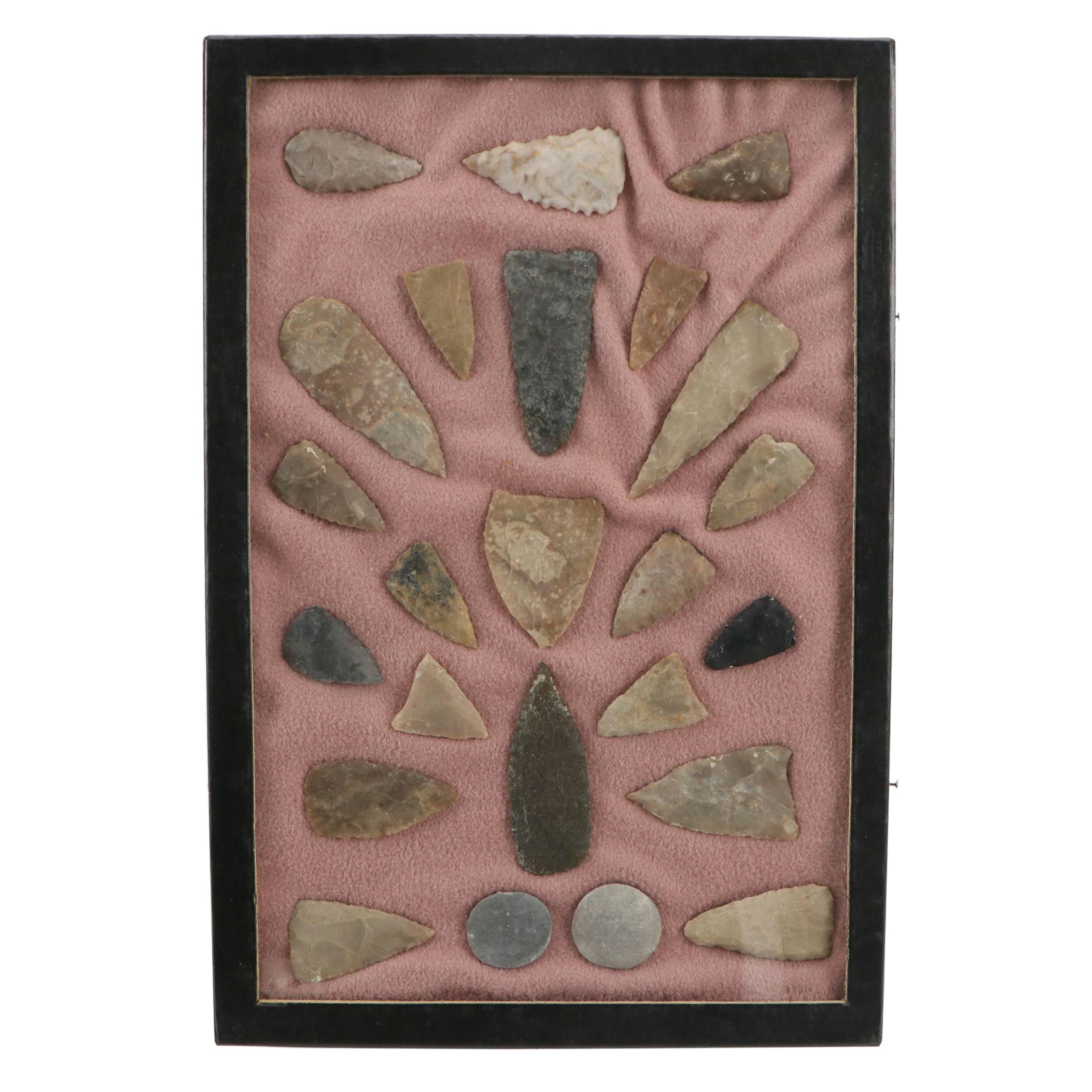 Indigenous Flint, Chert and Other Stone Arrowheads, Points and More