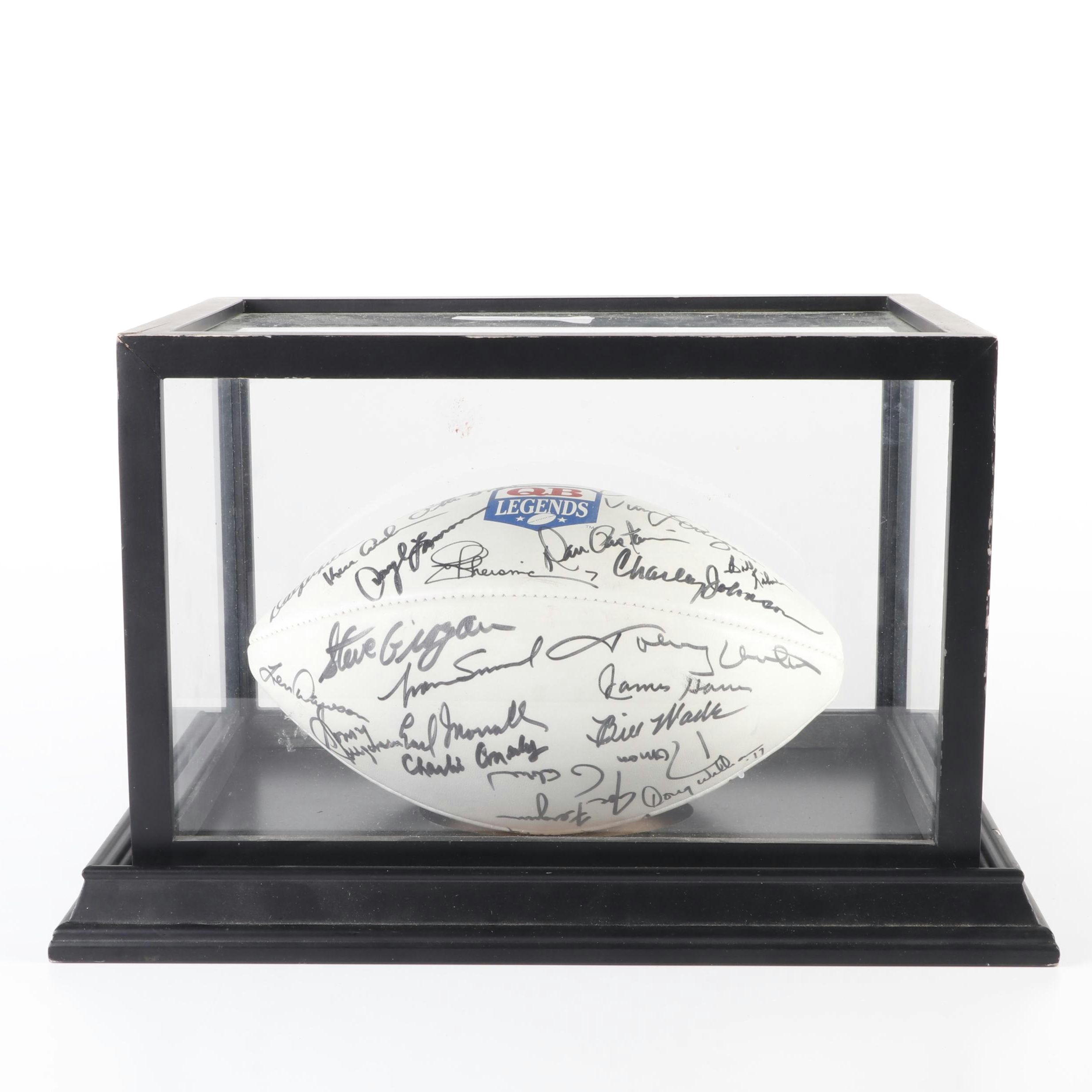 NFL Quarterback Legends Signed Football, Thirty Signatures, JSA