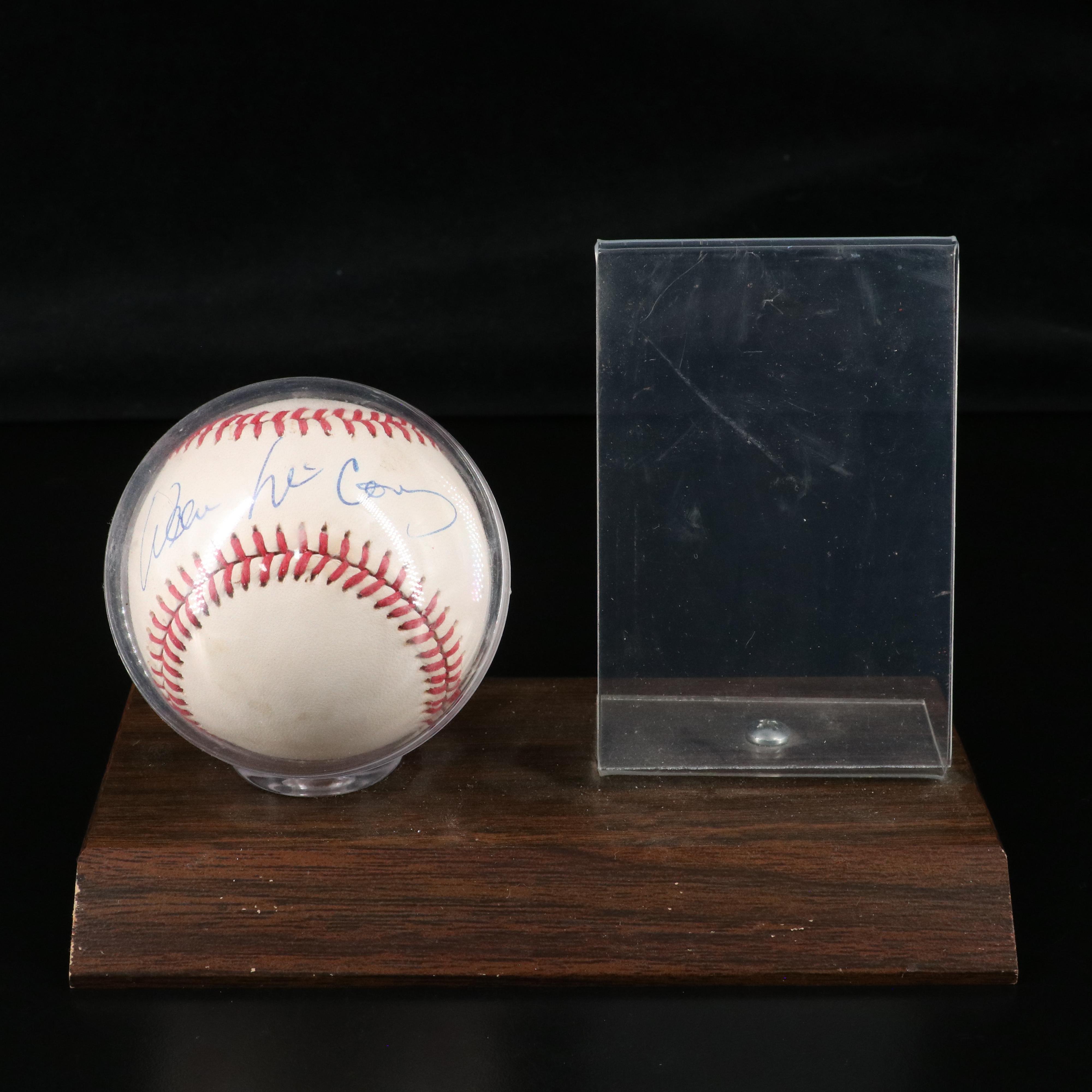 Willie McCovey Signed Baseball, San Francisco Giants, Hall of Fame