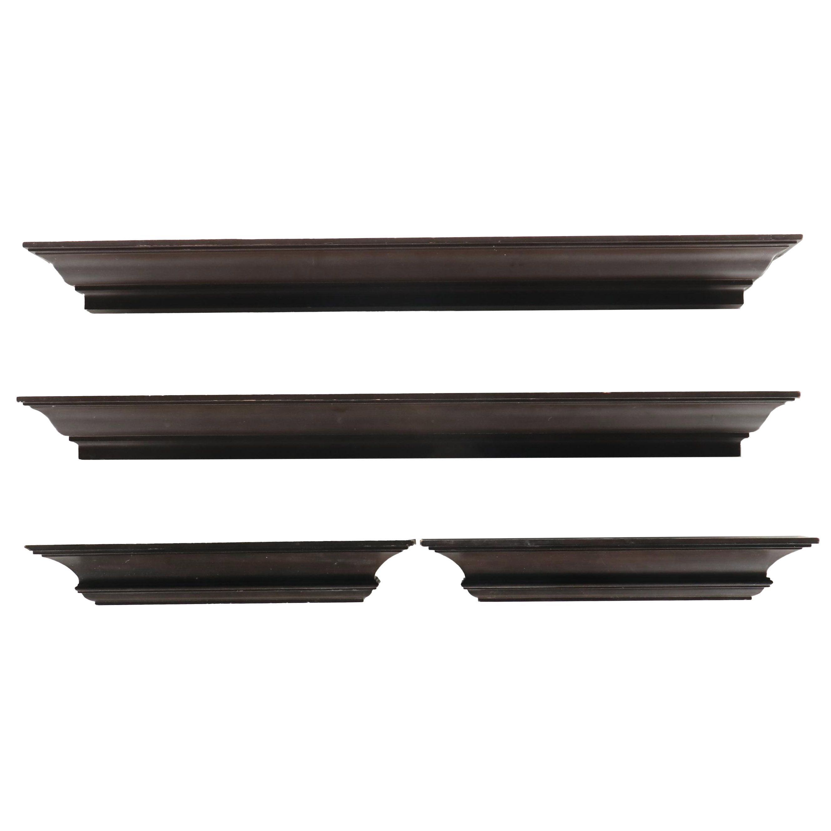 Pottery Barn Wood Floating Shelves with Plate Grooves