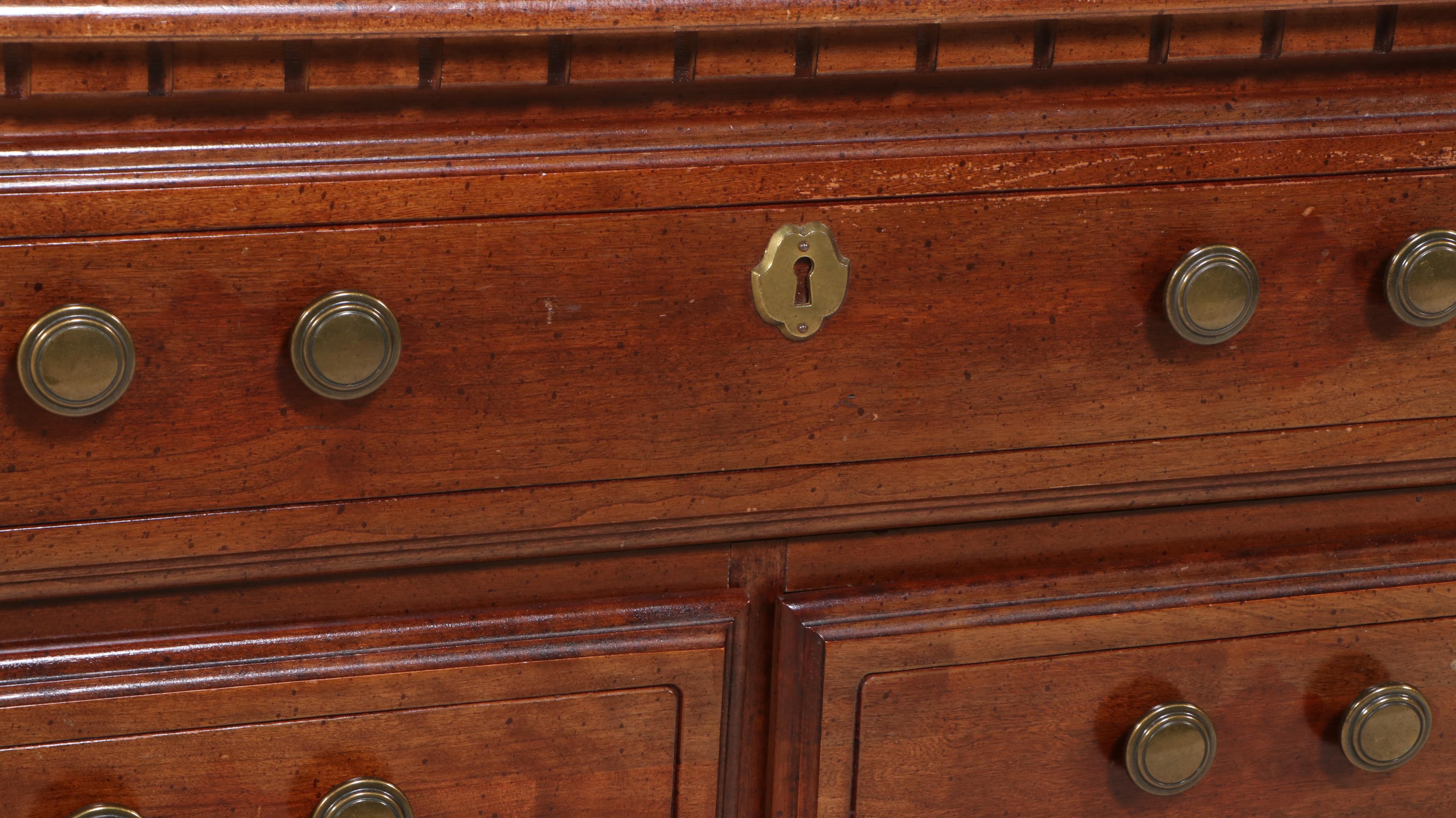 Lenoir House Colonial Style Cherry Dresser with Mirror, Chest, and Nightstand