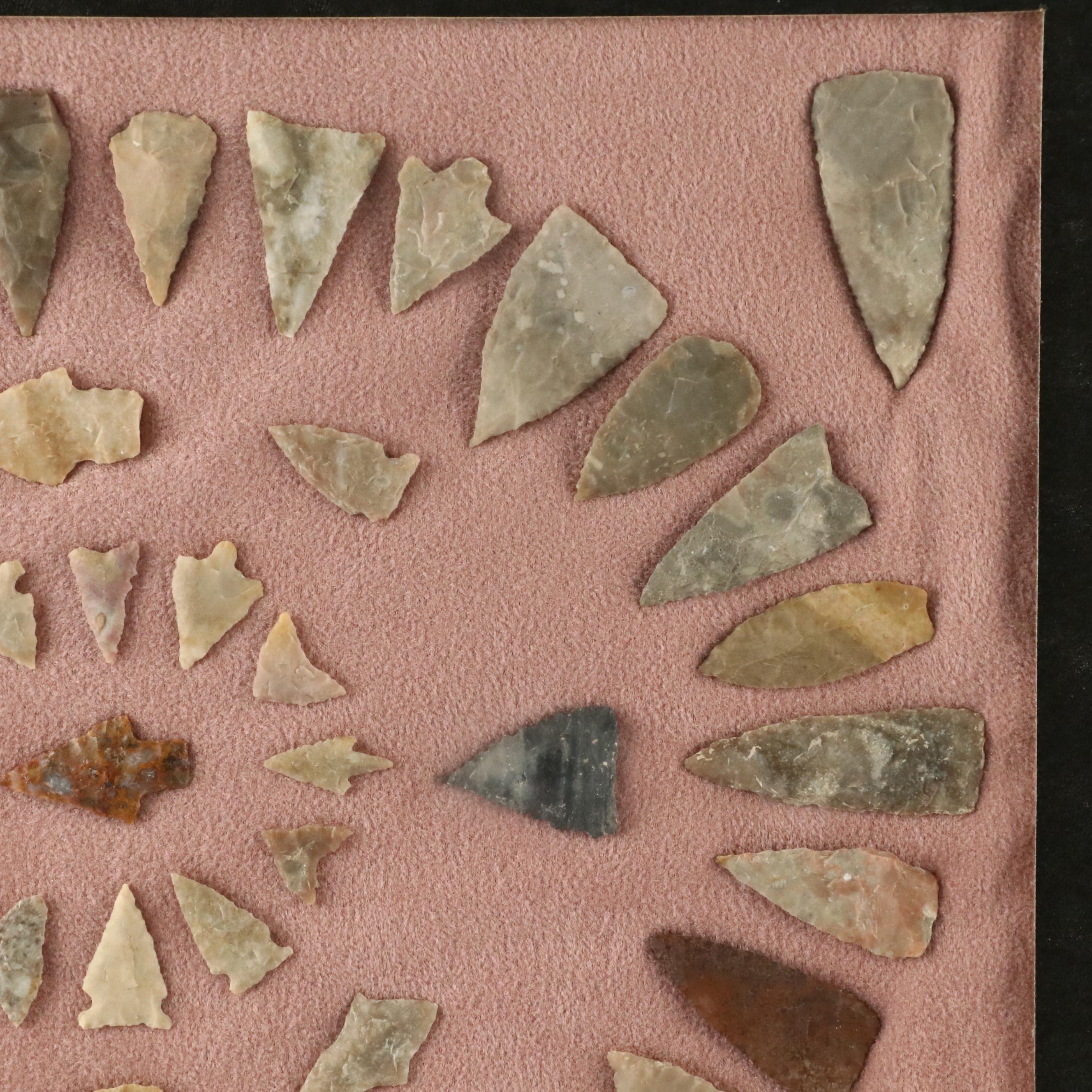 Indigenous Flint, Chert and Other Stone Arrowheads and Points