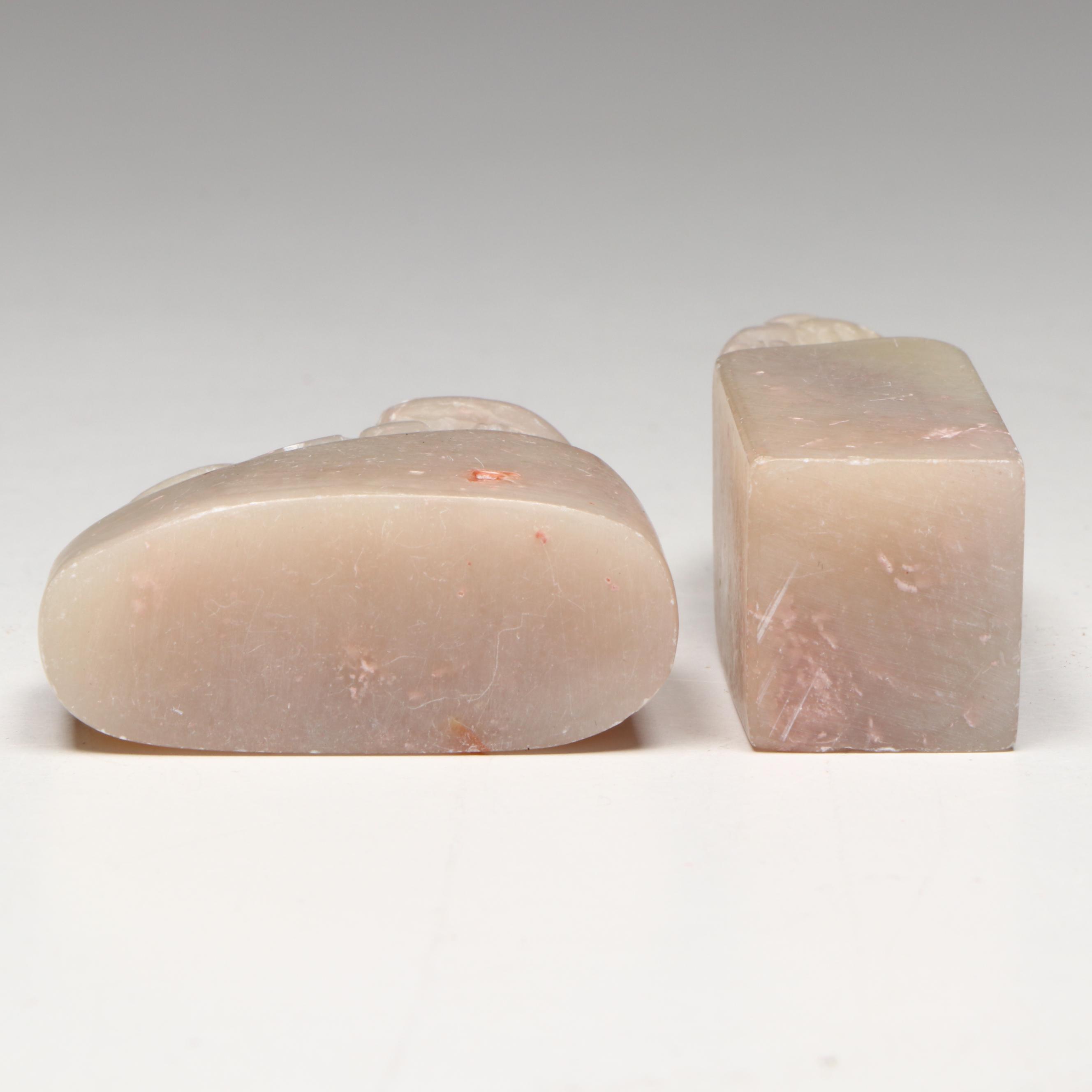 Chinese Carved Soapstone Qilin Seals