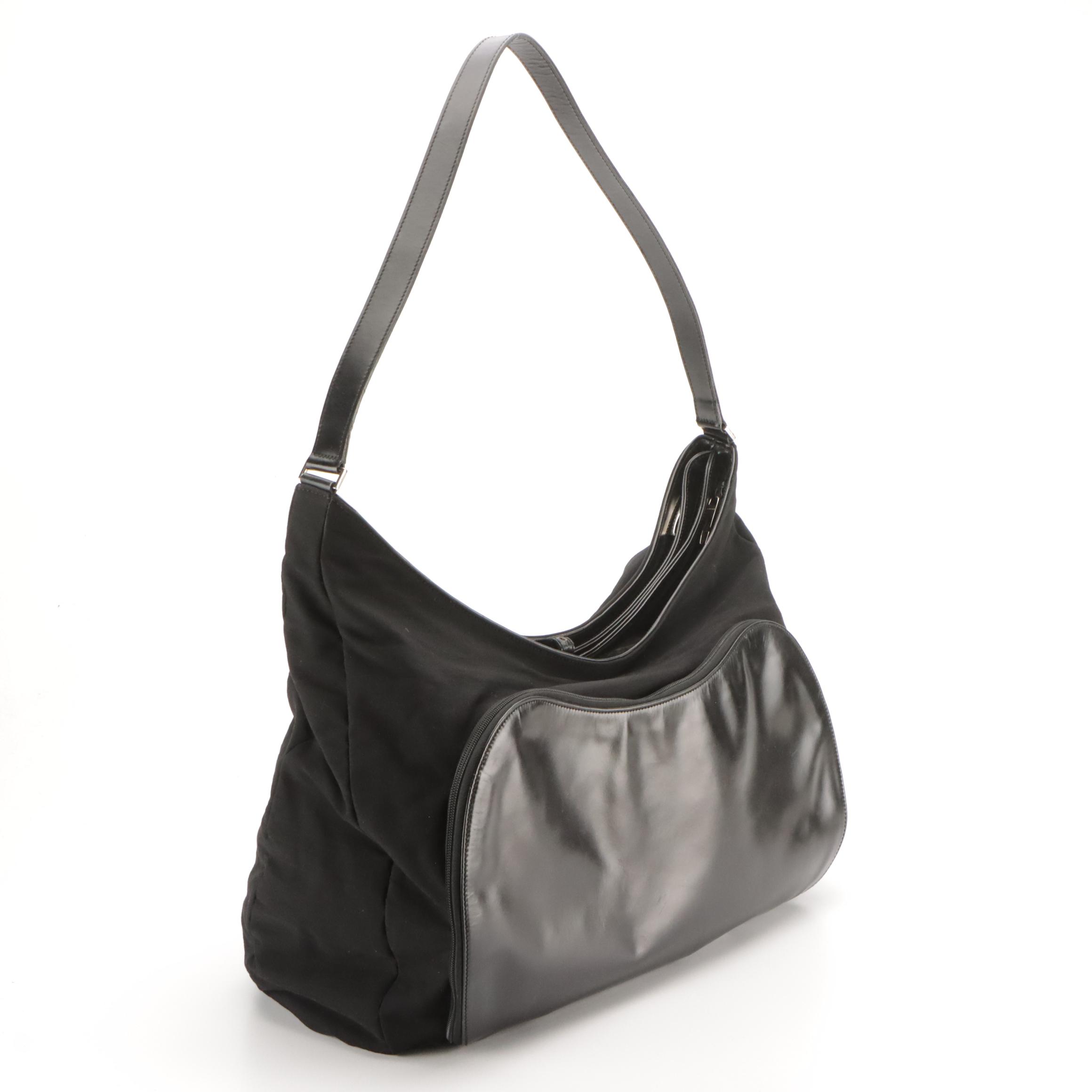 Gucci Black Textile and Leather XL Travel Weekender Tote Bag