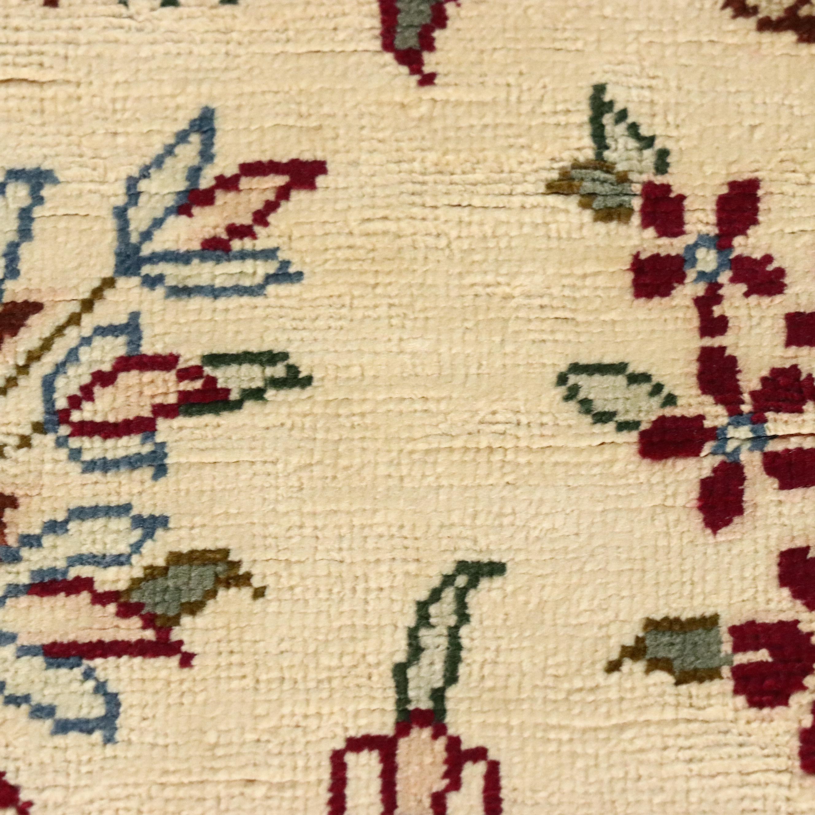 1'10 x 3'1 Hand-Knotted Persian Nain Silk Accent Rug