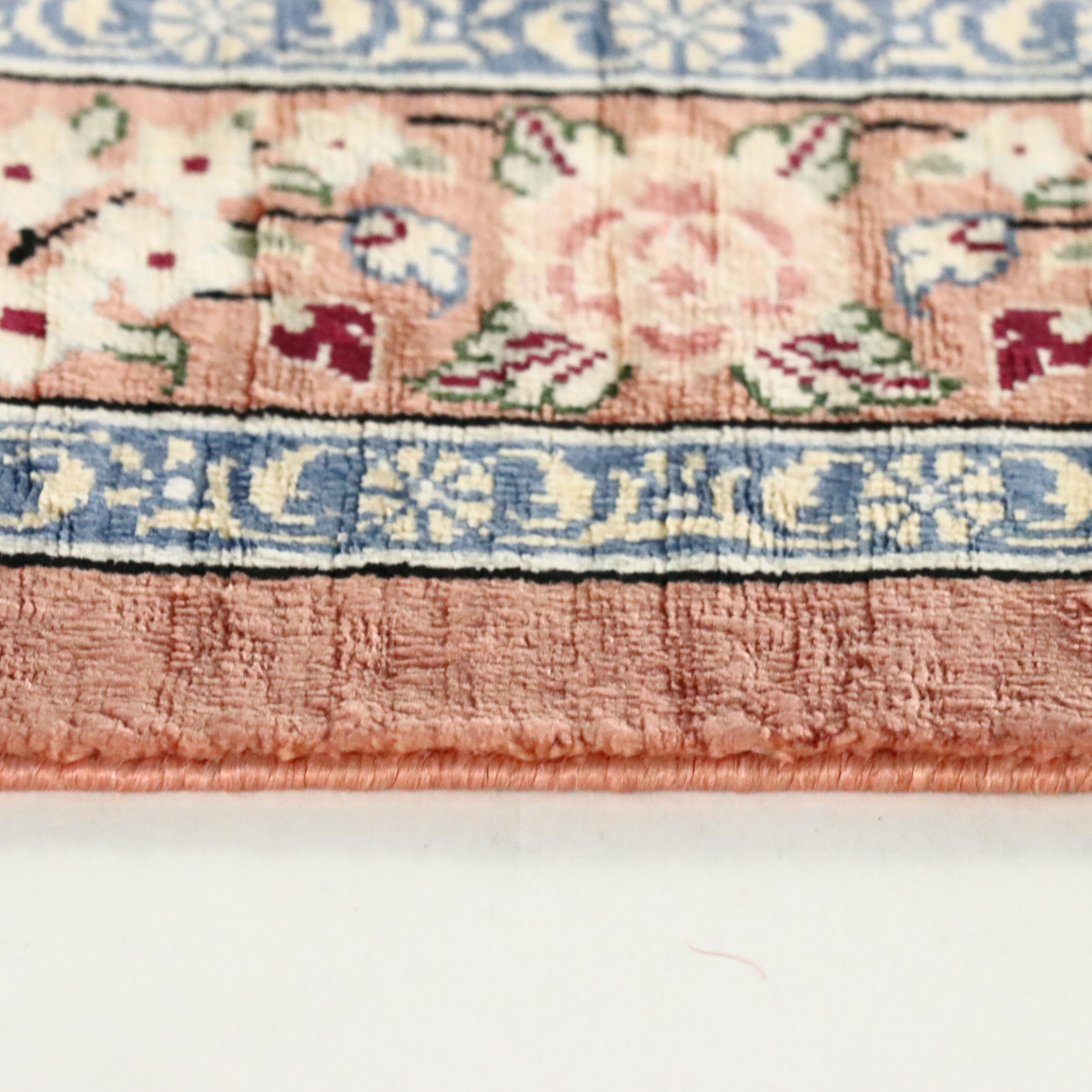 1'10 x 3'1 Hand-Knotted Persian Nain Silk Accent Rug