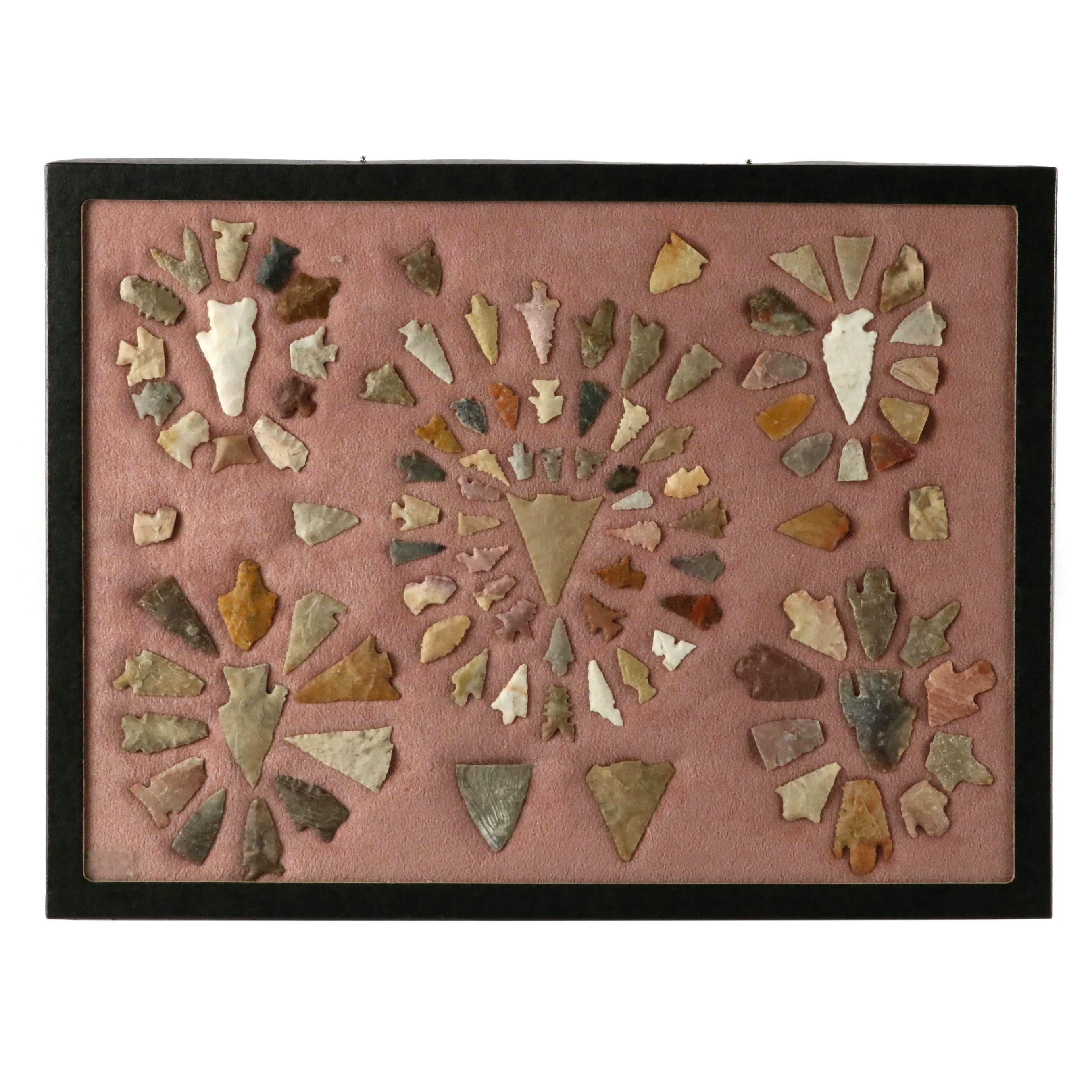 Indigenous Knapped Flint, Chert and Other Stone Arrowheads and Points