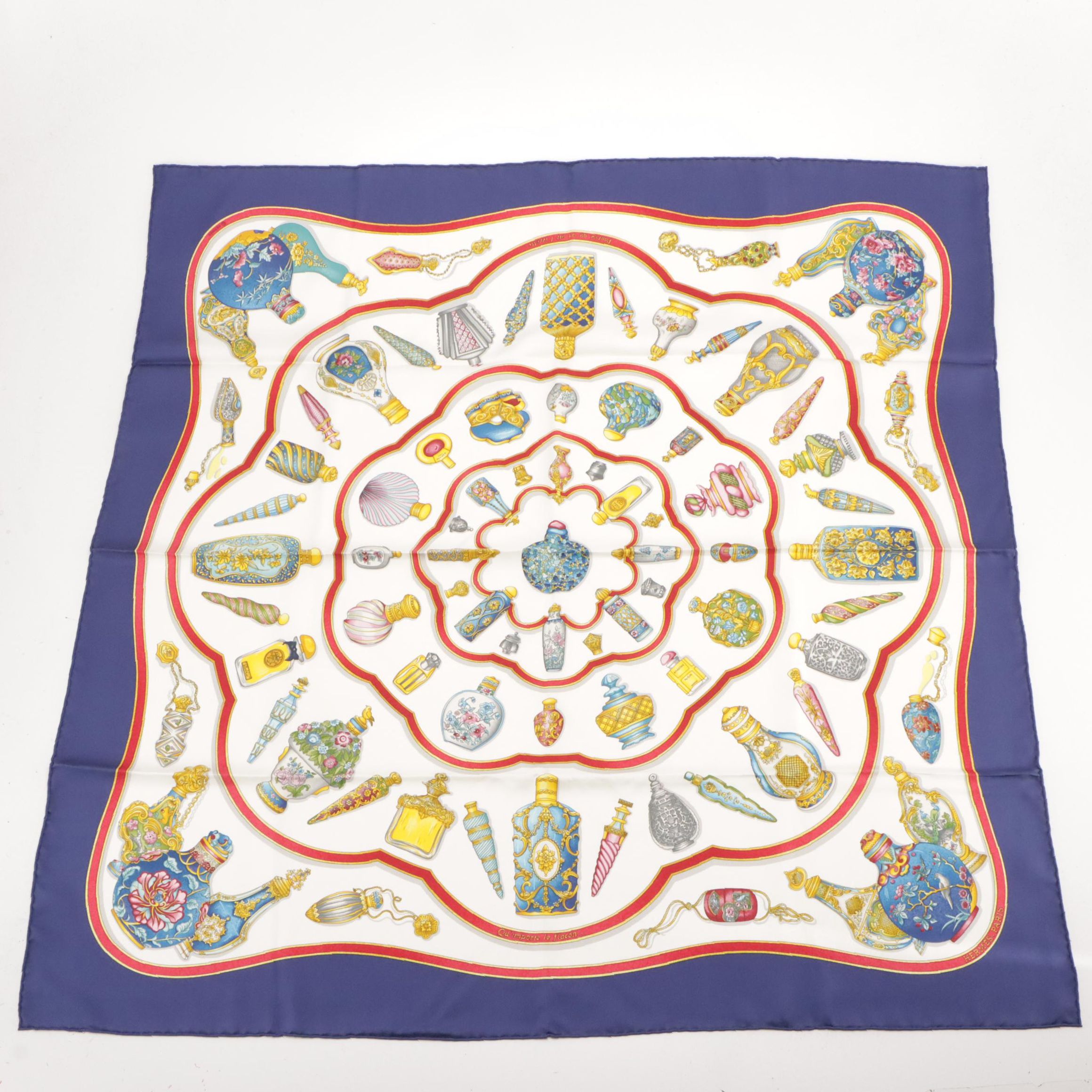 Hermès "Pourvu qu'on ait l'ivresse" Silk " Silk Twill Scarf 90