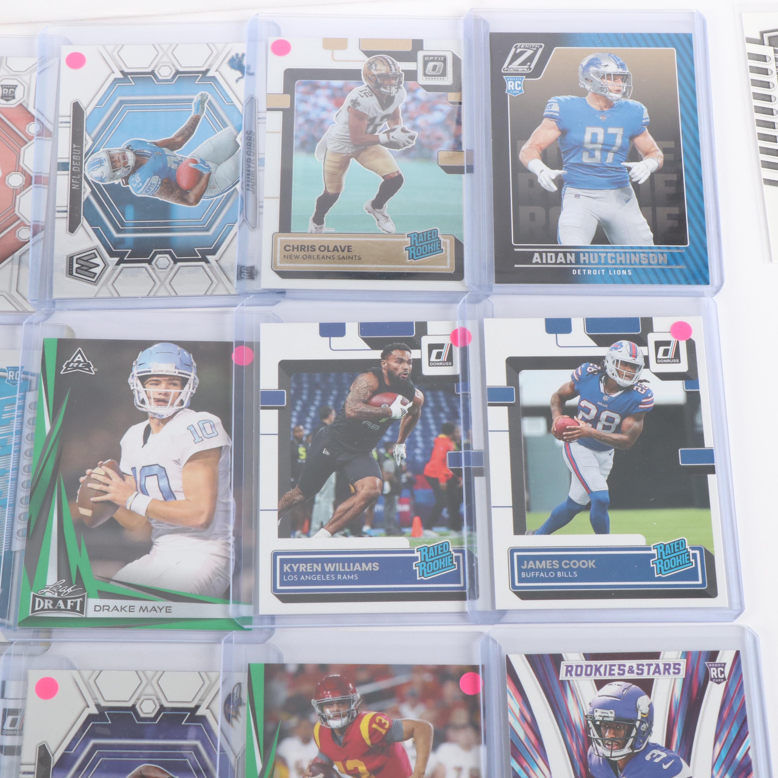 Zenith with Other Football Cards Featuring Rookie, Inserts, and More
