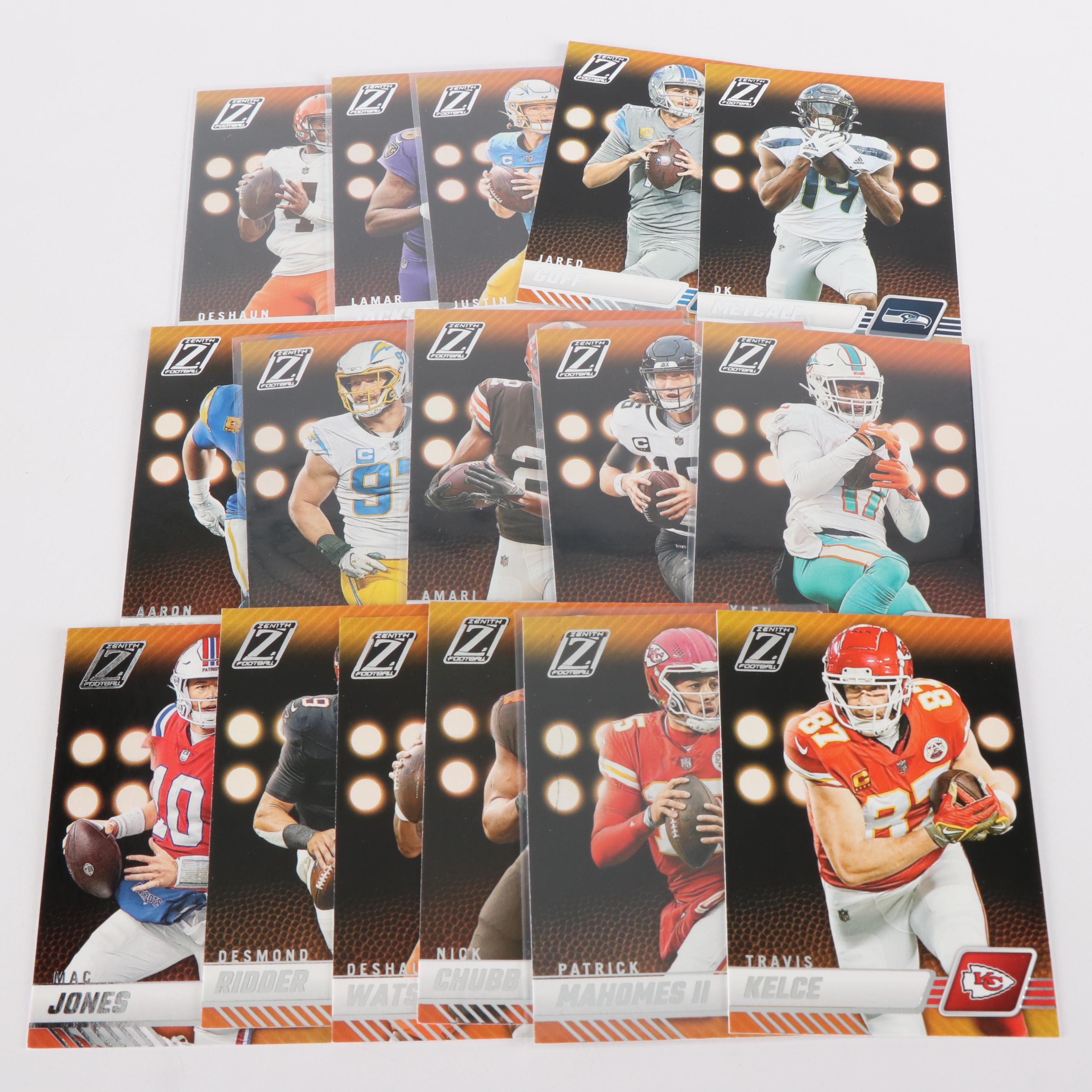 Zenith with Other Football Cards Featuring Rookie, Inserts, and More