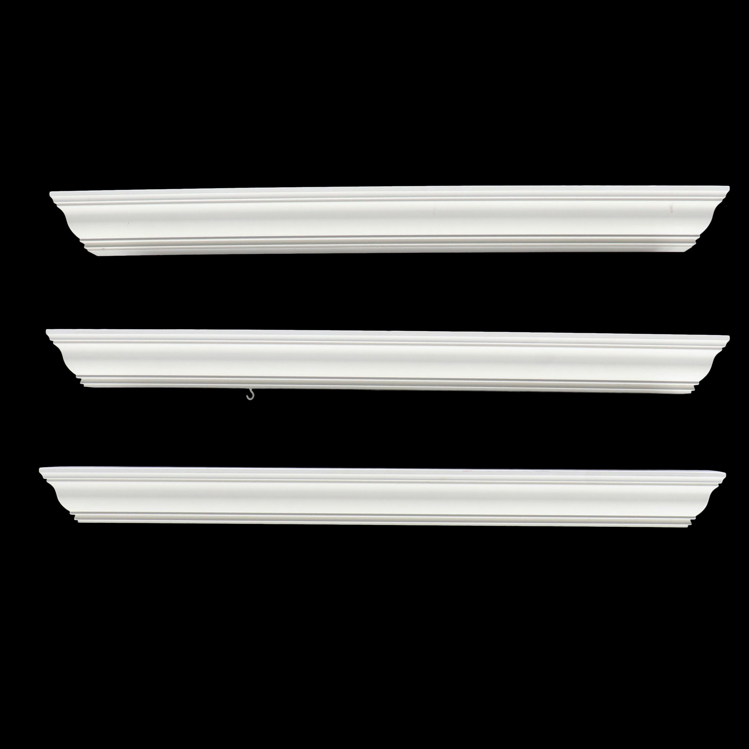 Pottery Barn Wood Floating Shelves with Plate Grooves