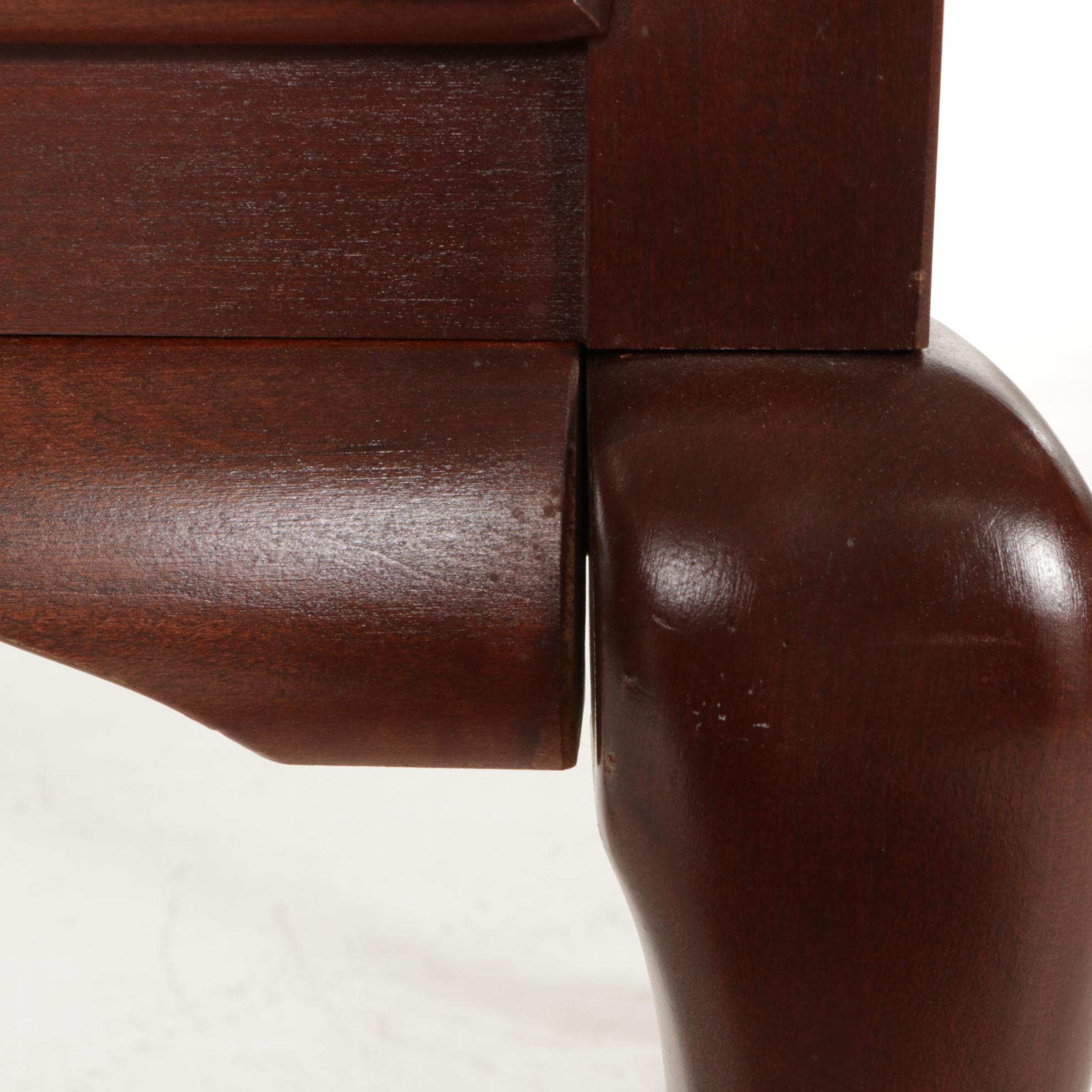 Broyhill Queen Anne Style Cherry End Table, Late 20th Century