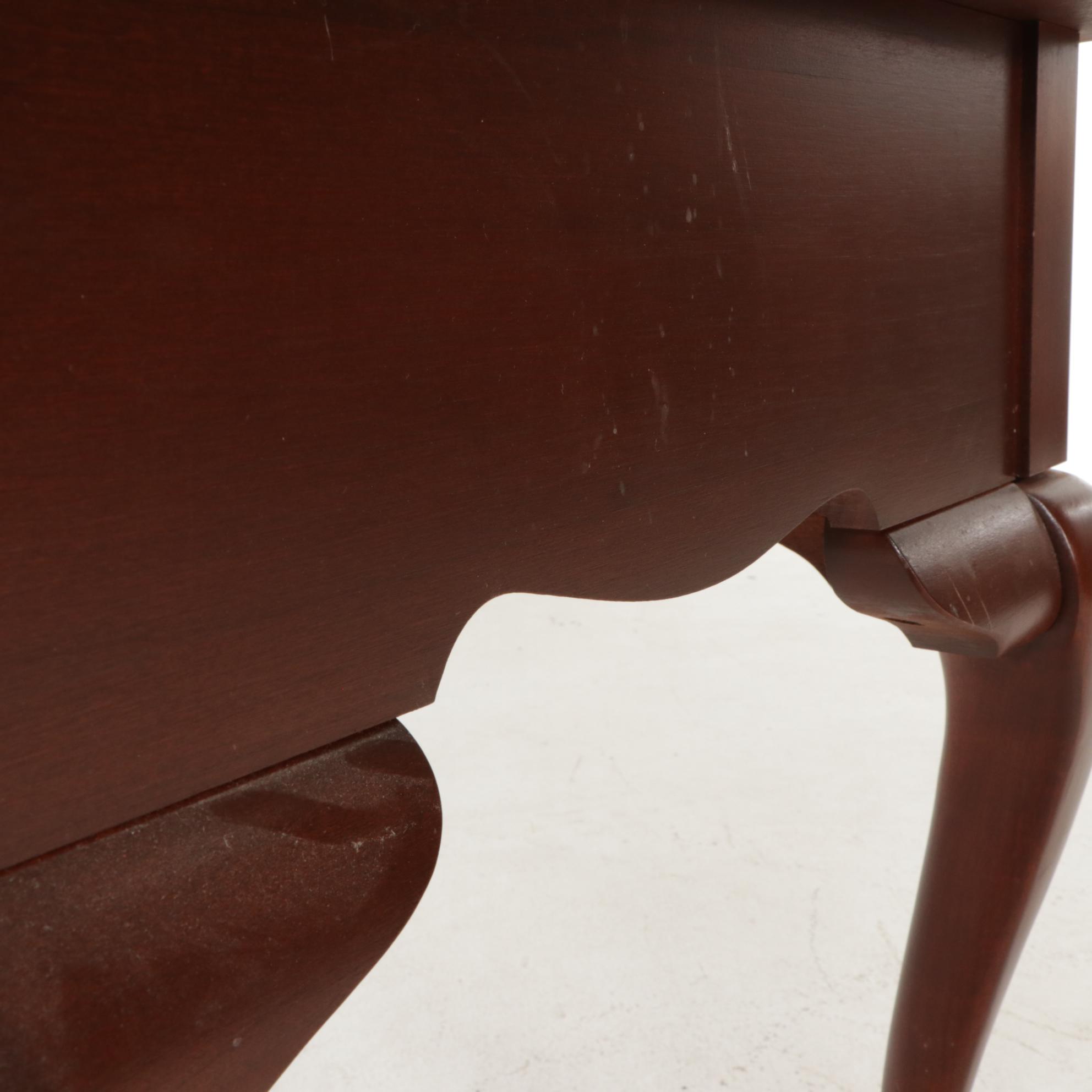 Broyhill Queen Anne Style Cherry End Table, Late 20th Century