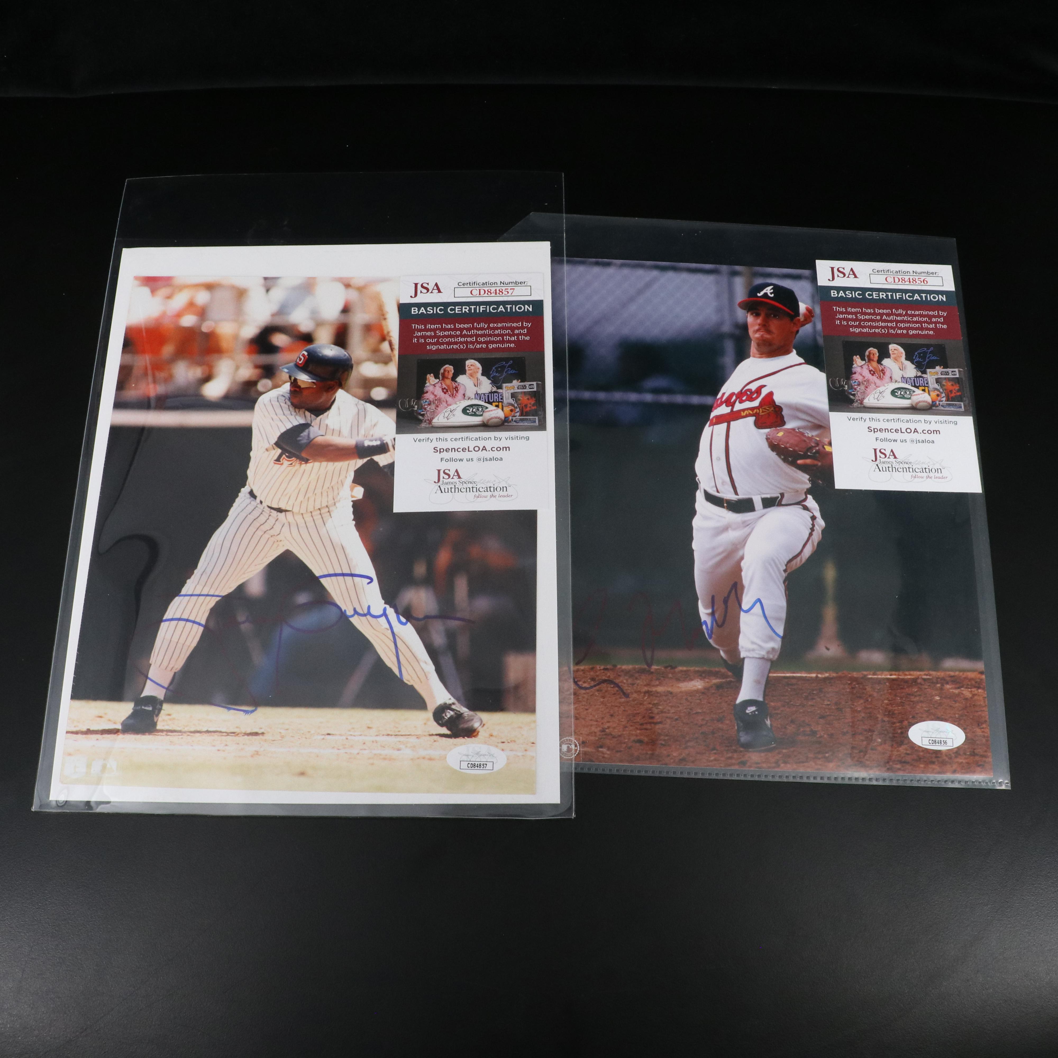 Greg Maddux and Tony Gwynn Signed Baseball Prints, JSA