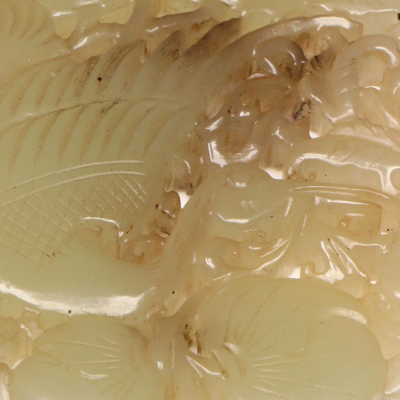 Chinese Carved Serpentine Openwork Phoenix Yupei